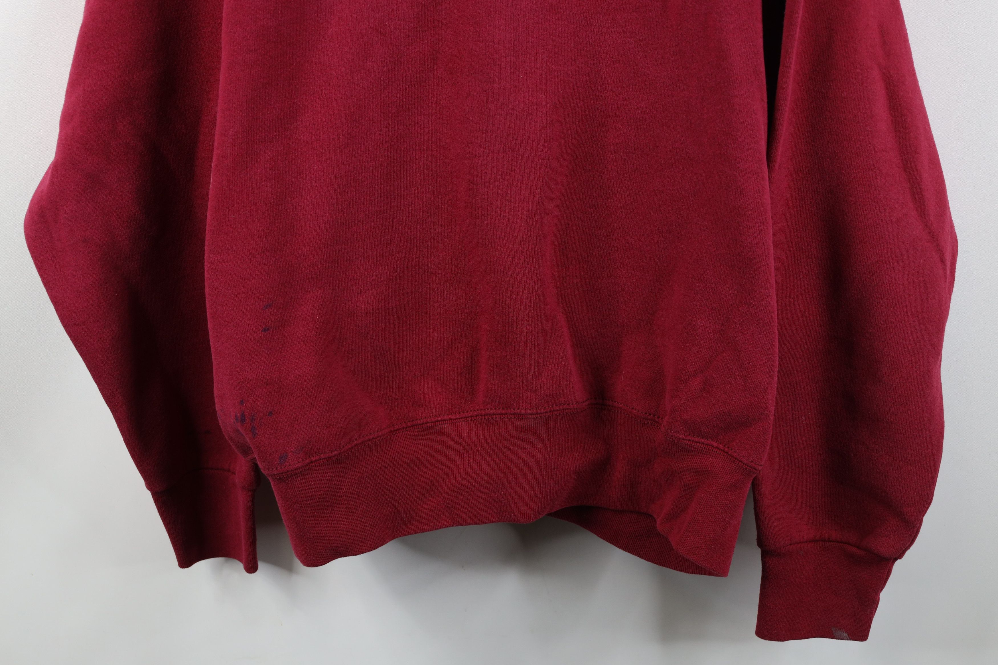 Vintage Vintage 90s Streetwear Heavy Crewneck Sweatshirt USA Red Size US XL / EU 56 / 4 - 3 Thumbnail