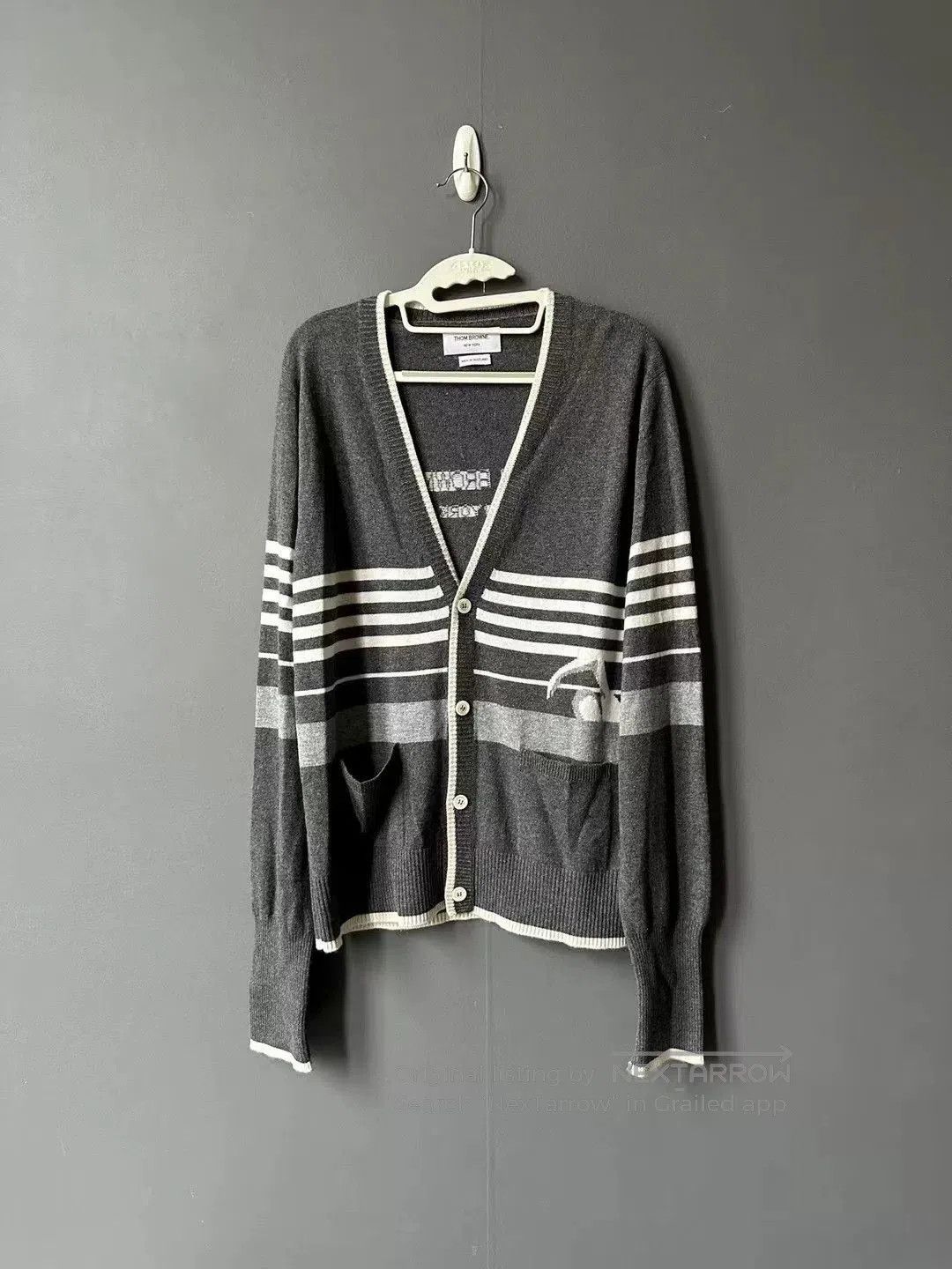 Thom Browne thom browne cashmere cardigan in gray. Size US M / EU 48-50 / 2 - 1 Thumbnail