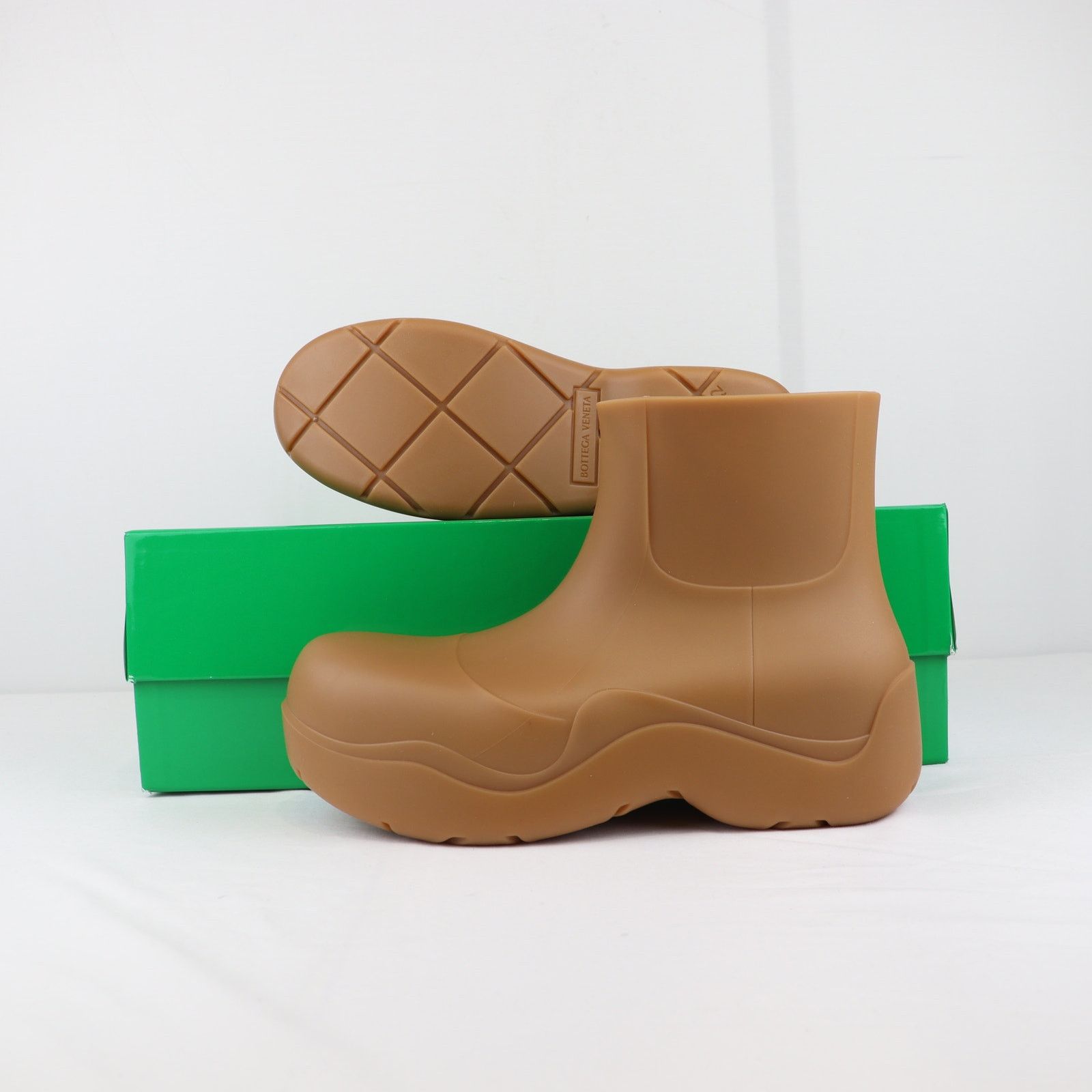 Bottega Veneta o1rshd1 Matt Rubber Band Boots in Brown Size US 10 / EU 43 - 9 Thumbnail