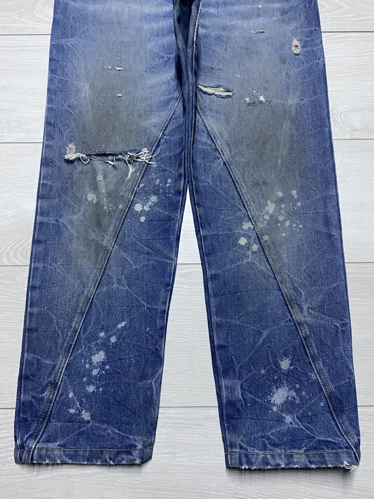 Japanese Brand Vintage Japanese Brand Acid Wash Thunder Distressed Style Size US 33 - 5 Thumbnail