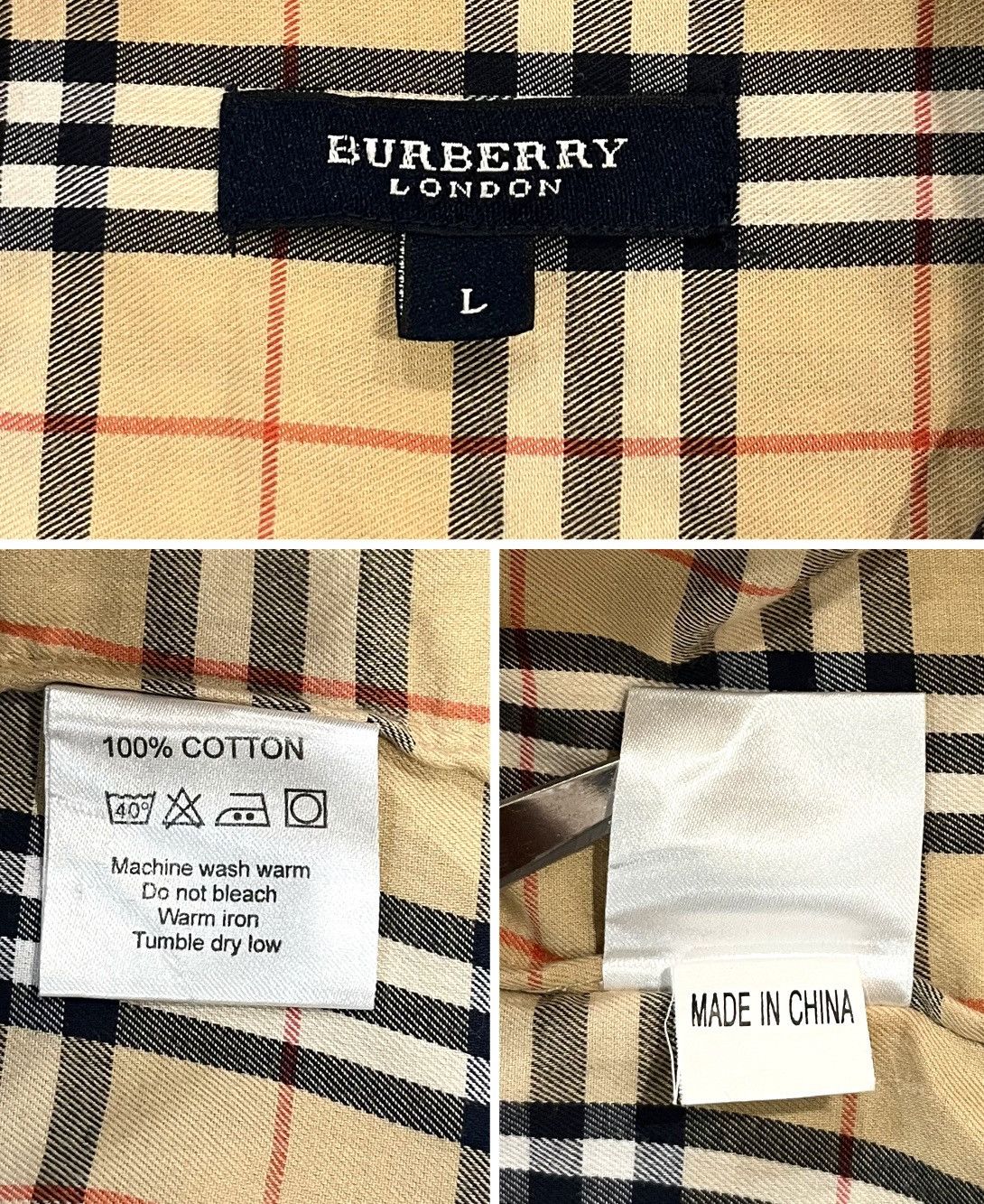Burberry BURBERRY LONDON CLASSIC BEIGE NOVA CHECK LUXURY SHIRT Size US L / EU 52-54 / 3 - 5 Thumbnail
