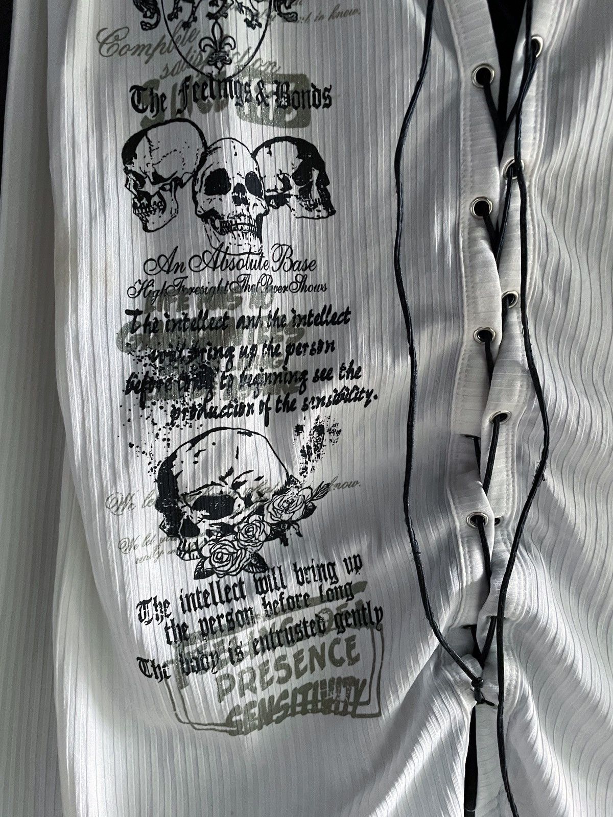 14th Addiction JAPANESE POEM DOUBLE LAYER PUNK STYLE LONG SLEEVE Size US L / EU 52-54 / 3 - 5 Thumbnail