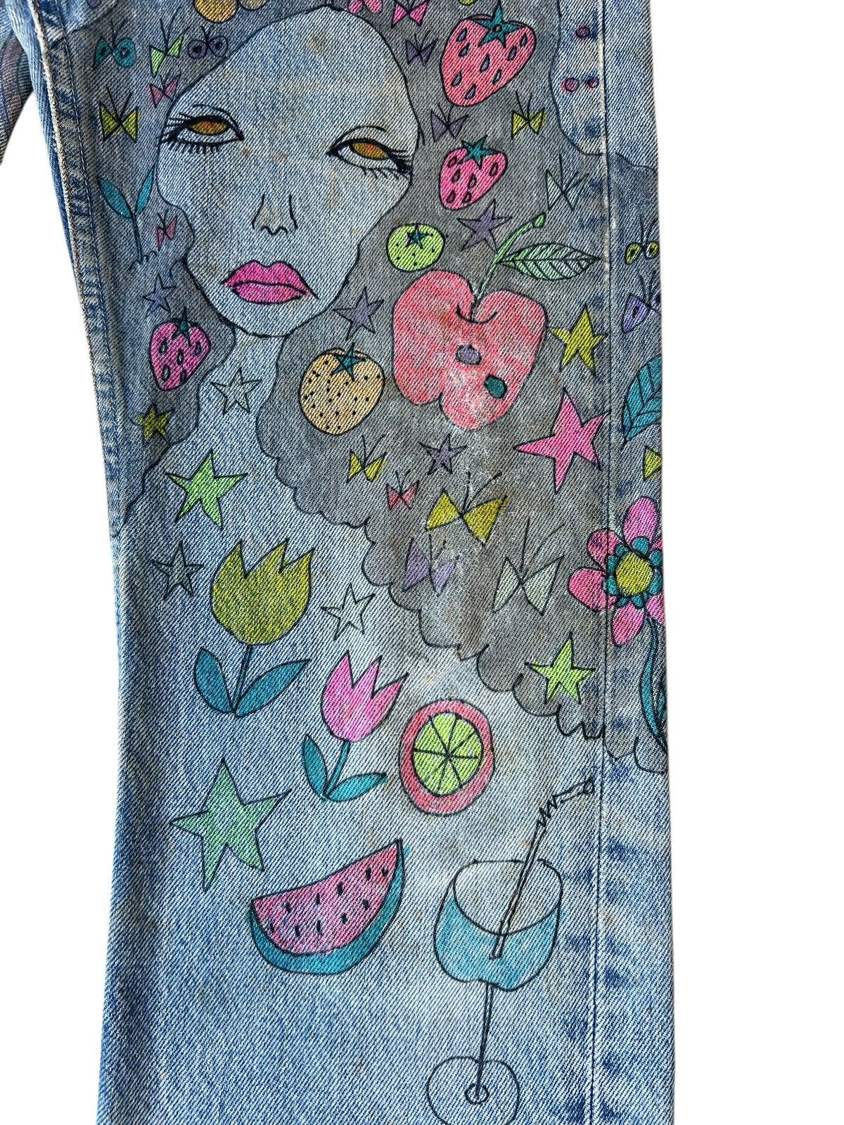 Levi's Vintage 1996 Levi’s 501 X Aditi Art Dirty Denim Jeans Size US 29 - 12 Thumbnail