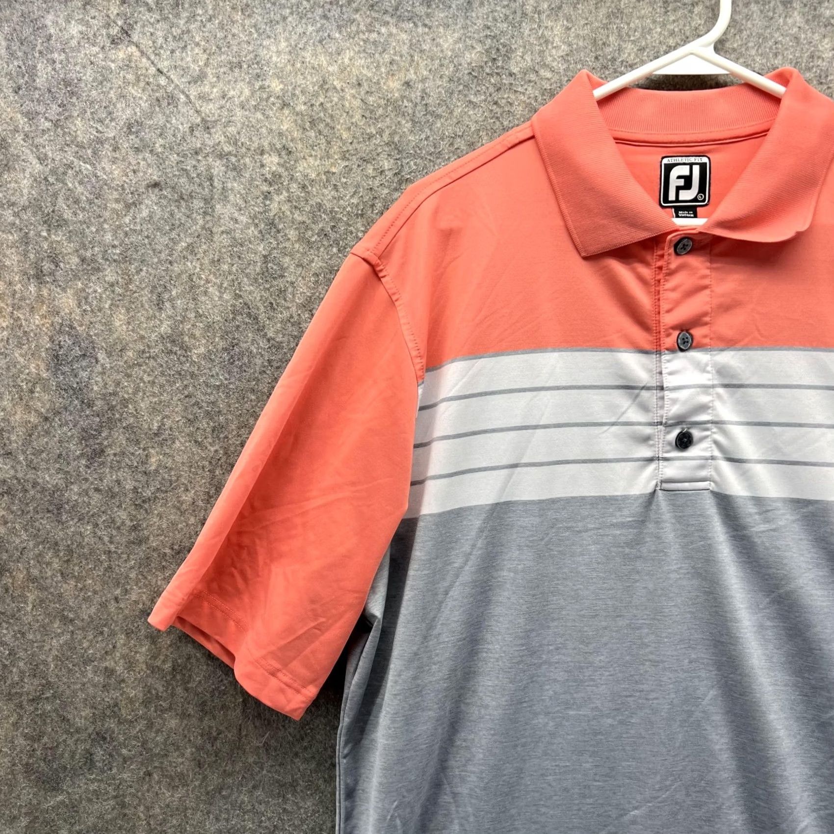 Footjoy FootJoy Polo Shirt Men Large Gray Athletic Polyester Spandex Golf Club Shirt Size US L / EU 52-54 / 3 - 3 Thumbnail