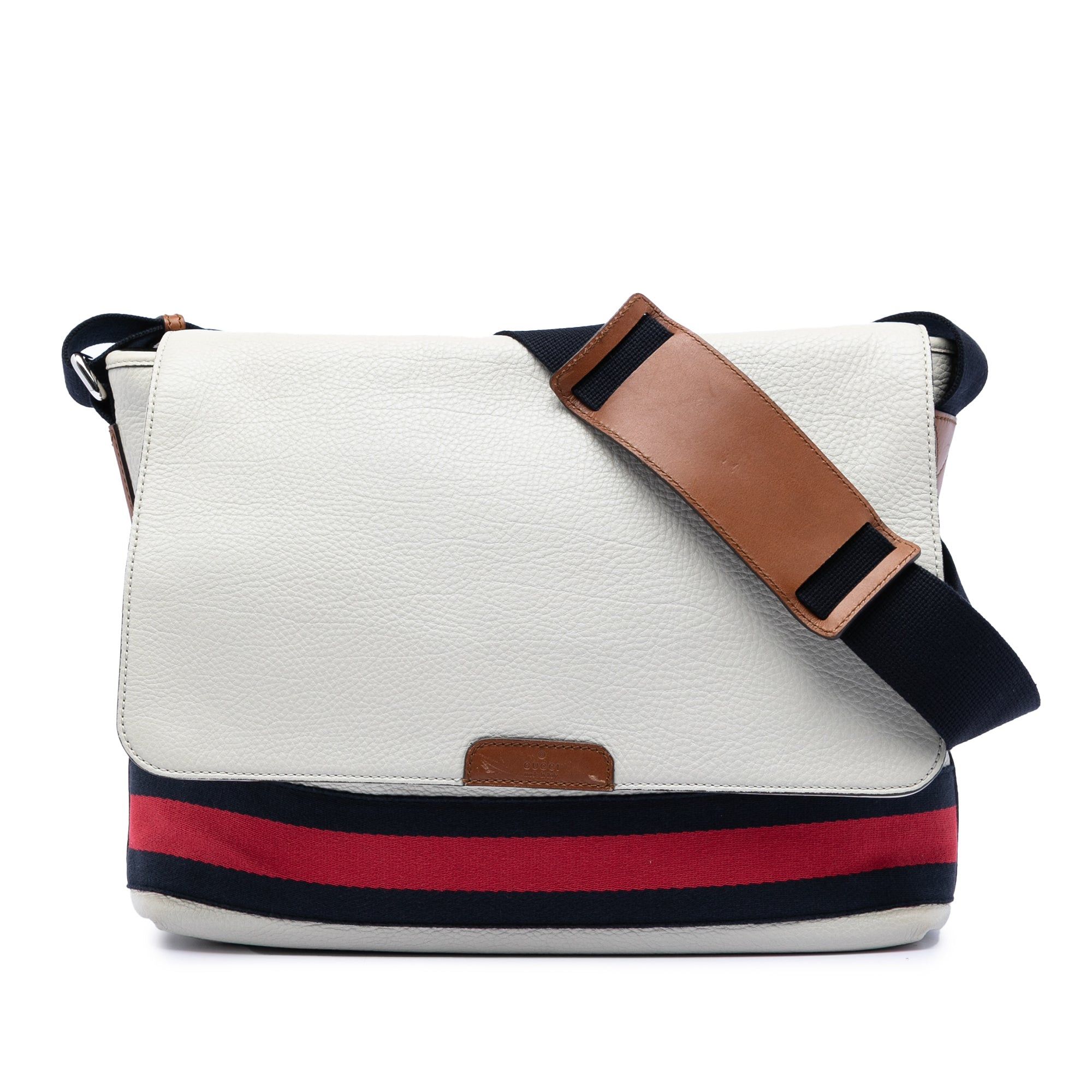 Gucci Leather Web Messenger Bag Size ONE SIZE - 1 Thumbnail