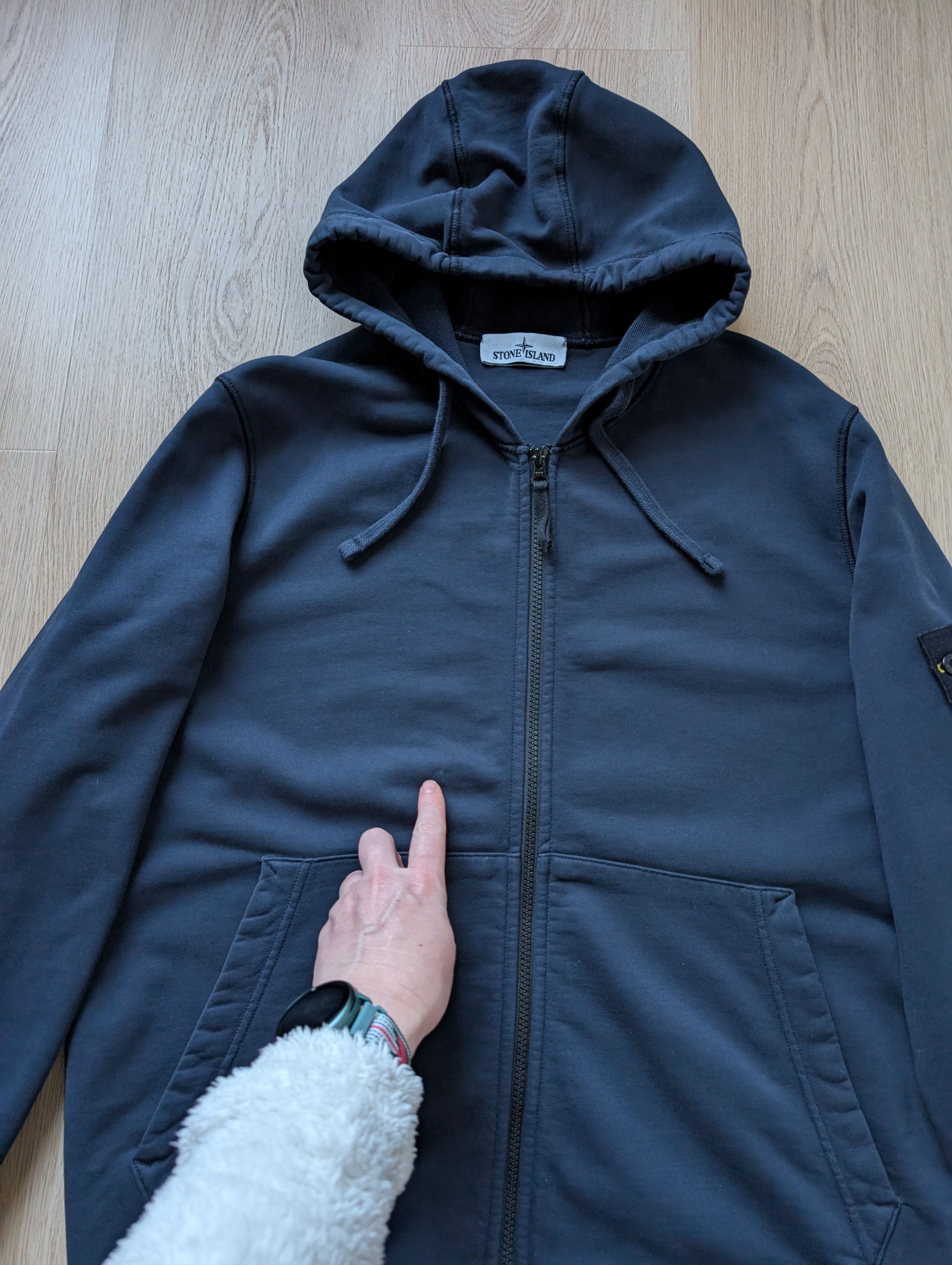 Stone Island Authentic Stone Island Full Zip Hoodie Size US XL / EU 56 / 4 - 2 Thumbnail