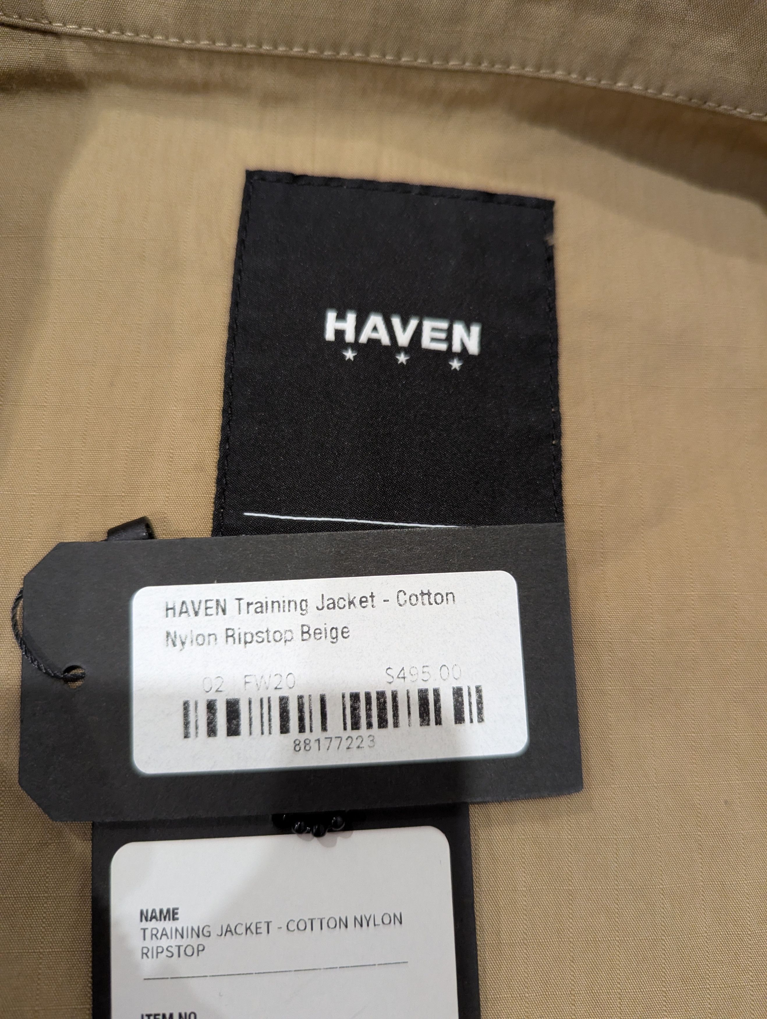 Haven Haven Training Jacket - Cotton Nylon Ripstop Beige Size US M / EU 48-50 / 2 - 5 Thumbnail