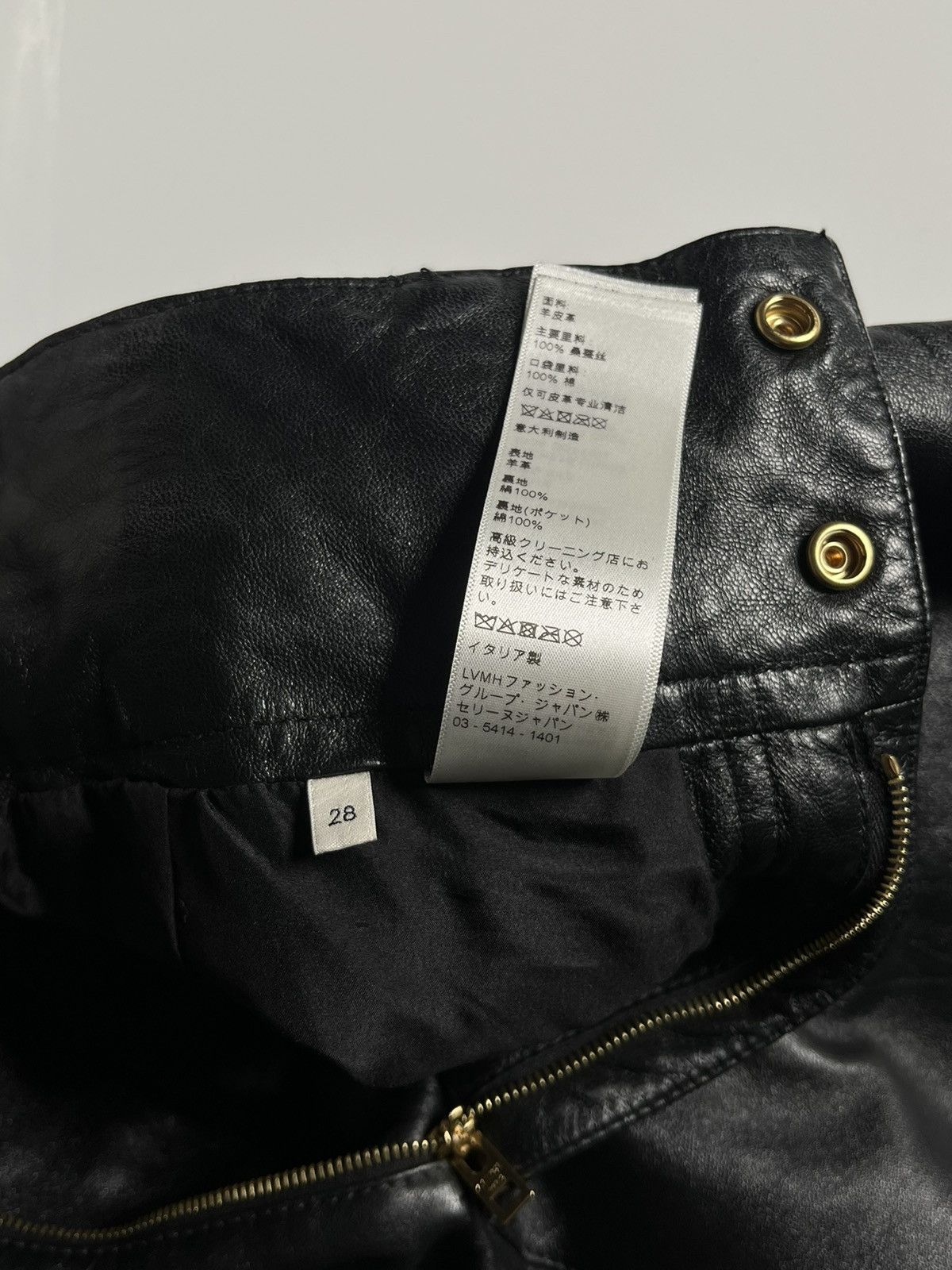 Celine Celine Jumbo Wide Leg Leather Pants by Hedi Slimane Size 28" / US 6 / IT 42 - 10 Thumbnail