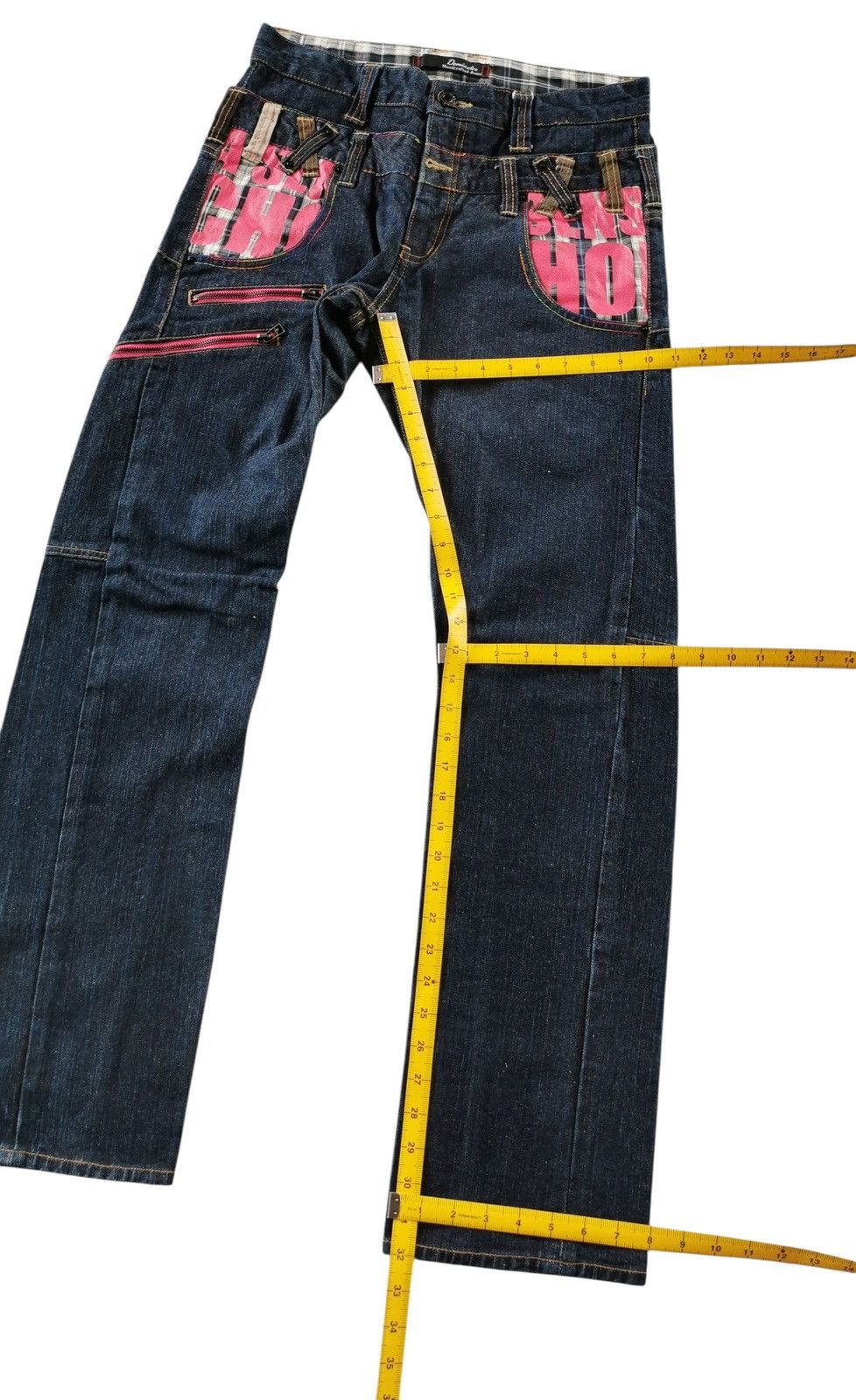 Hysteric Glamour Double Dominate Jeans Sensho Graphic Zip Rare Japanese Denim Size US 31 - 12 Thumbnail