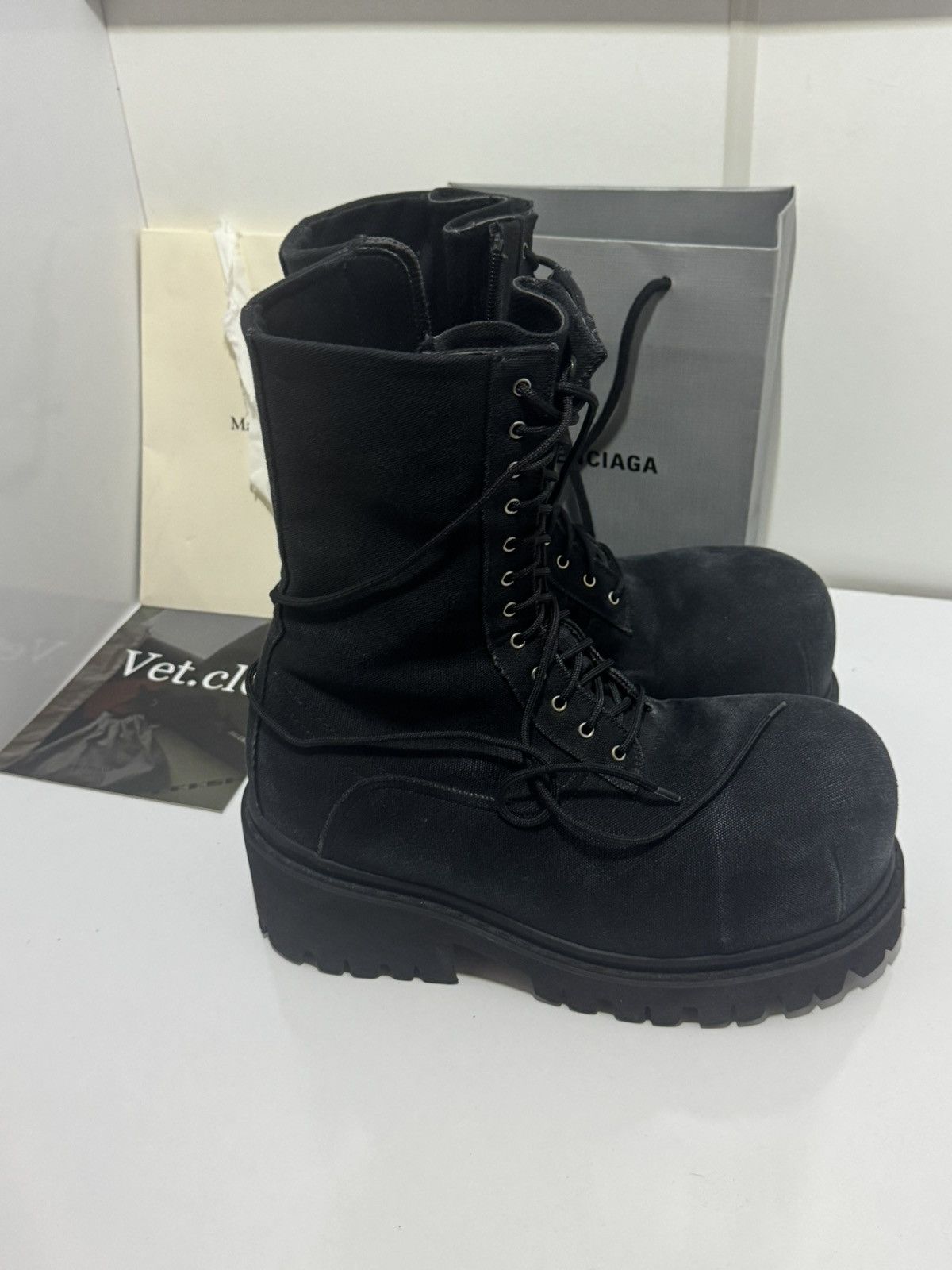 Balenciaga ⛔️Balenciaga canvas stomper boots 42 Size US 9 / EU 42 - 3 Thumbnail