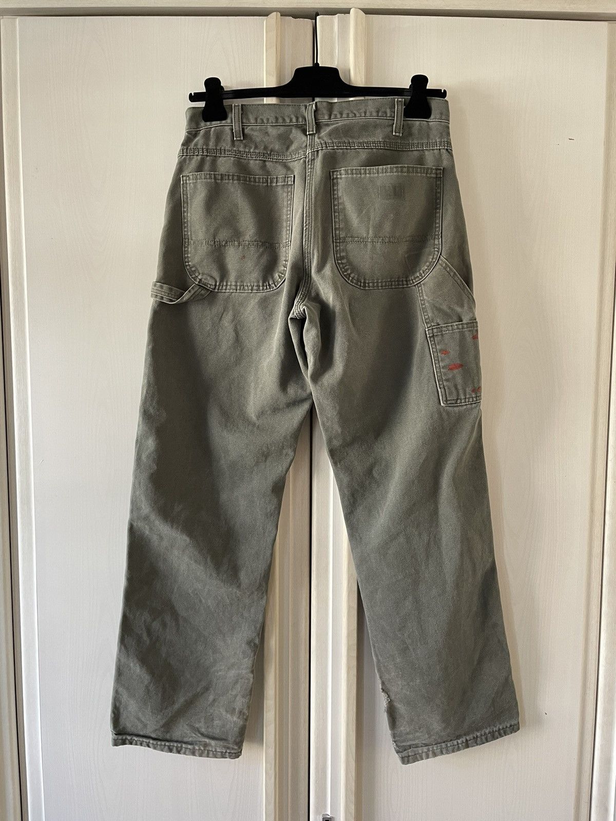 Dickies Vintage Sage Dickies Double Knee Carpenter Jeans Sz 34 Size US 31 - 2 Thumbnail