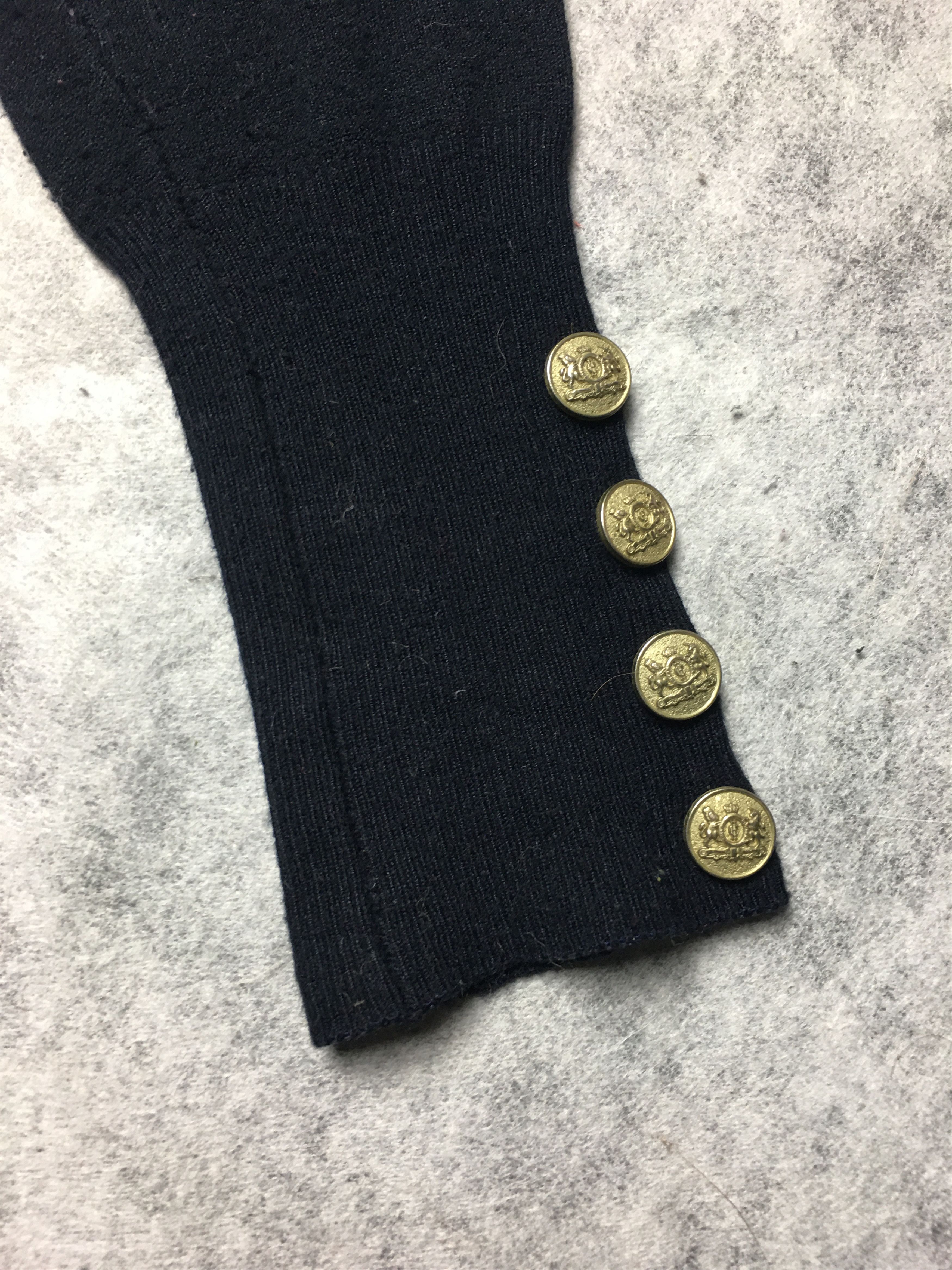 Cooper HOLLAND COOPER Buttoned Roll Neck Black Jumper Sweater Size XS / US 0-2 / IT 36-38 - 9 Thumbnail
