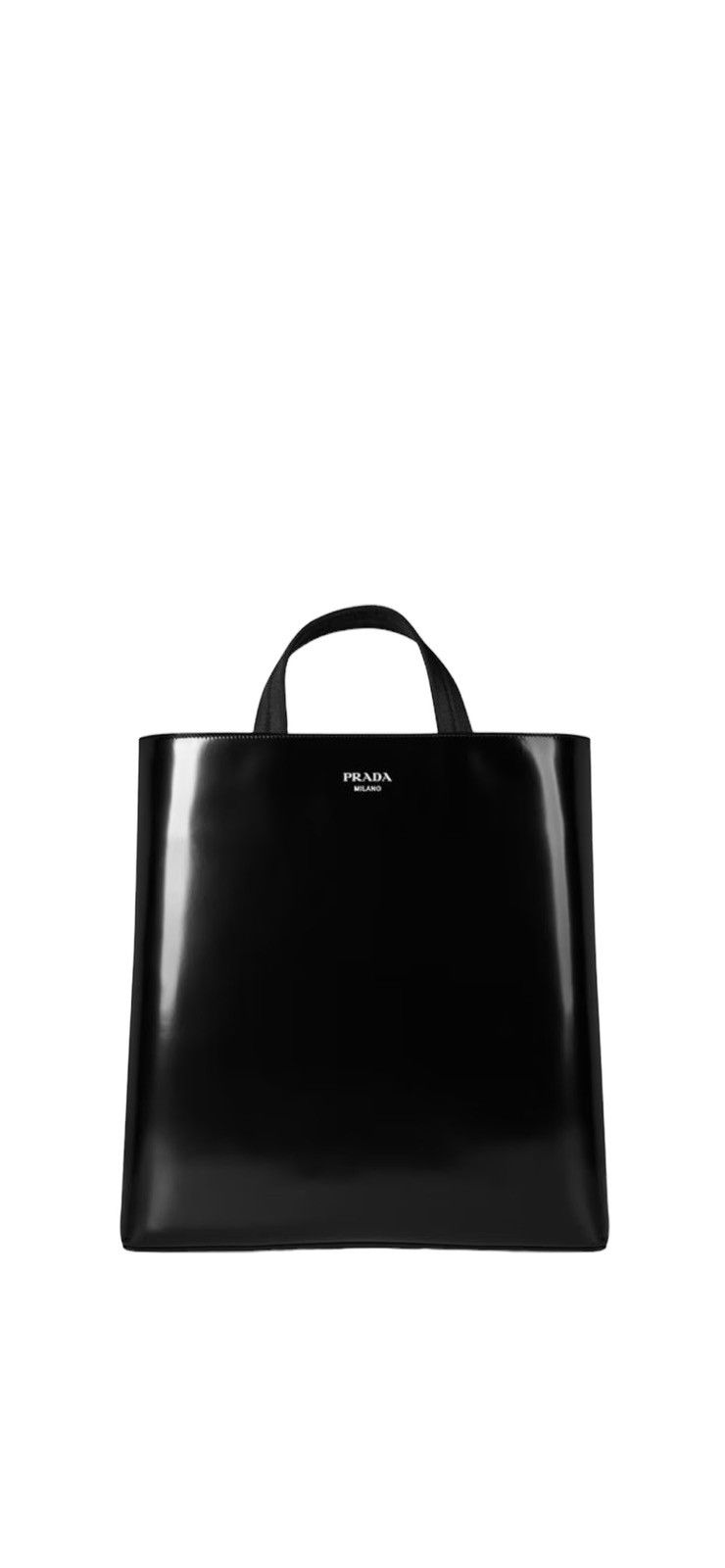 image of Prada Brushed Tote Bag in Black, Men's