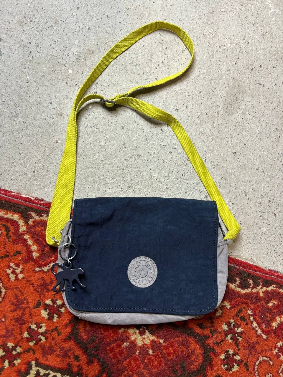 Vintage Y2K Kipling Monkey Toy Japanese Print Bag
