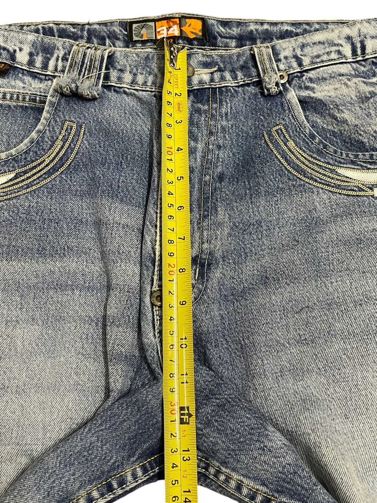 Akademiks Vintage Japanese Akademiks Blue Wash Distress Baggy Jeans Size US 35 - 16 Thumbnail