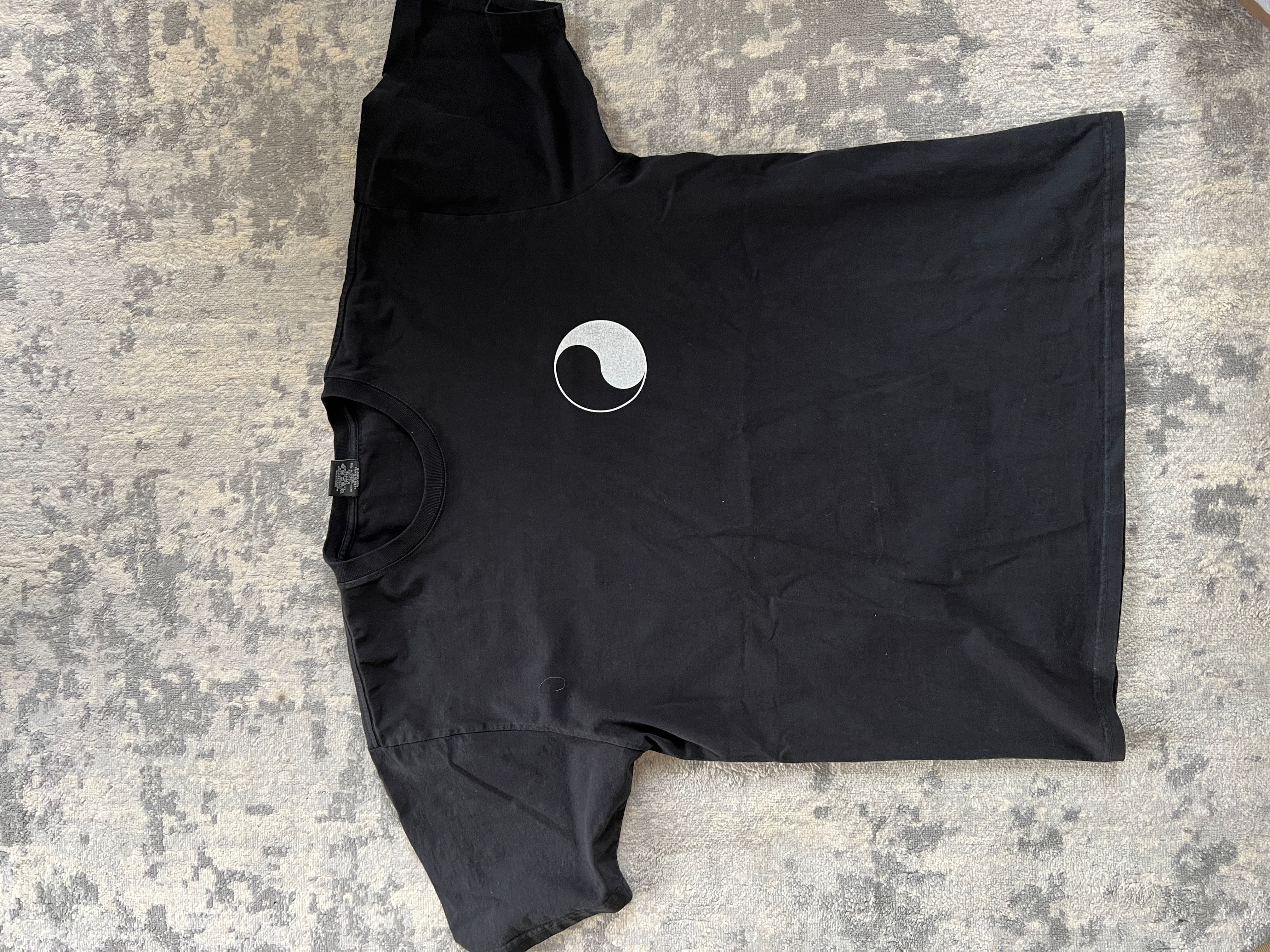 Pre-owned Our Legacy X Stussy Our Legacy Work Shop Yin Yang Pigment Dyed Tee Black
