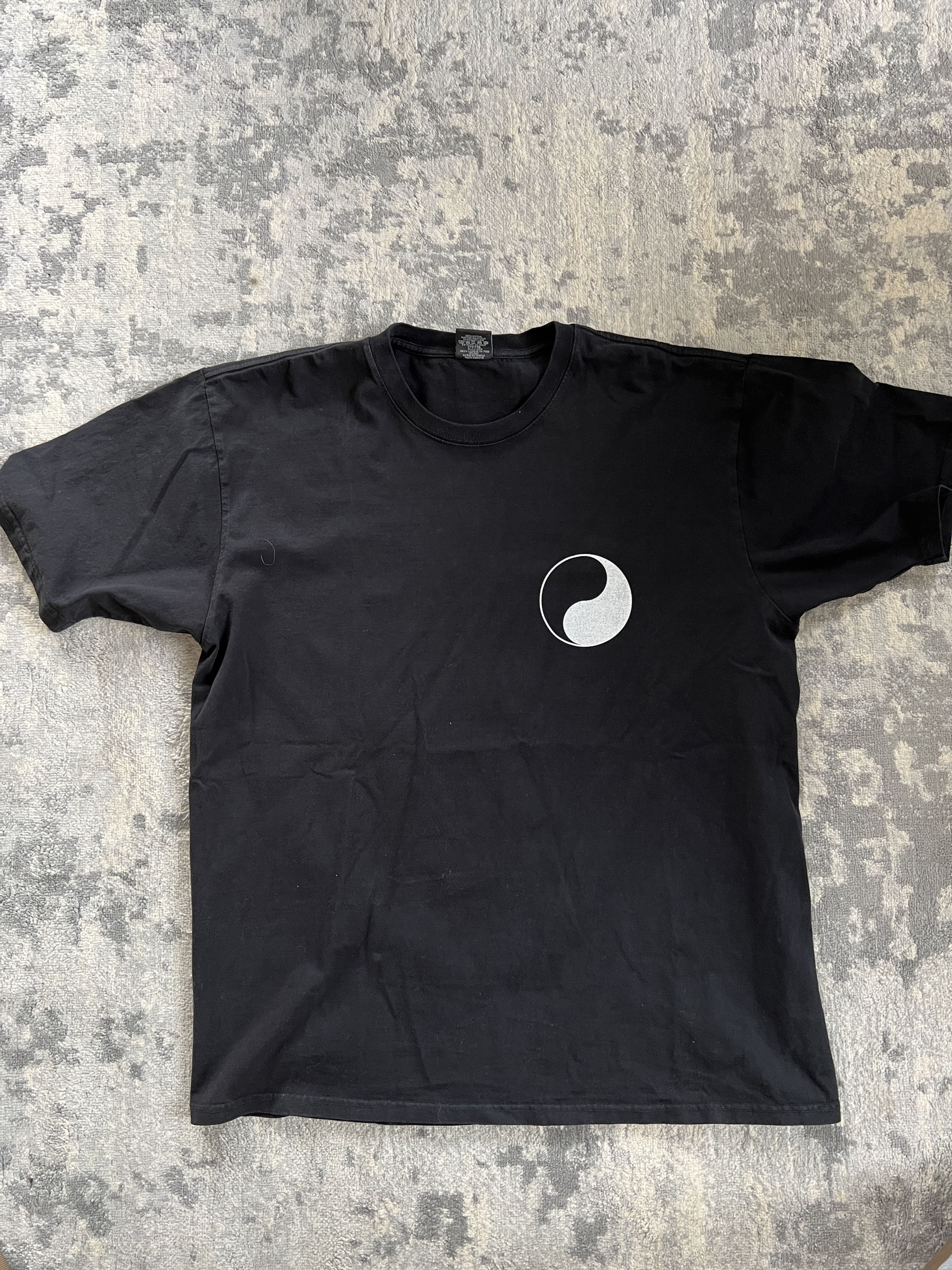 image of Our Legacy Work Shop Yin Yang Pigment Dyed Tee Black, Men's (Size Large)