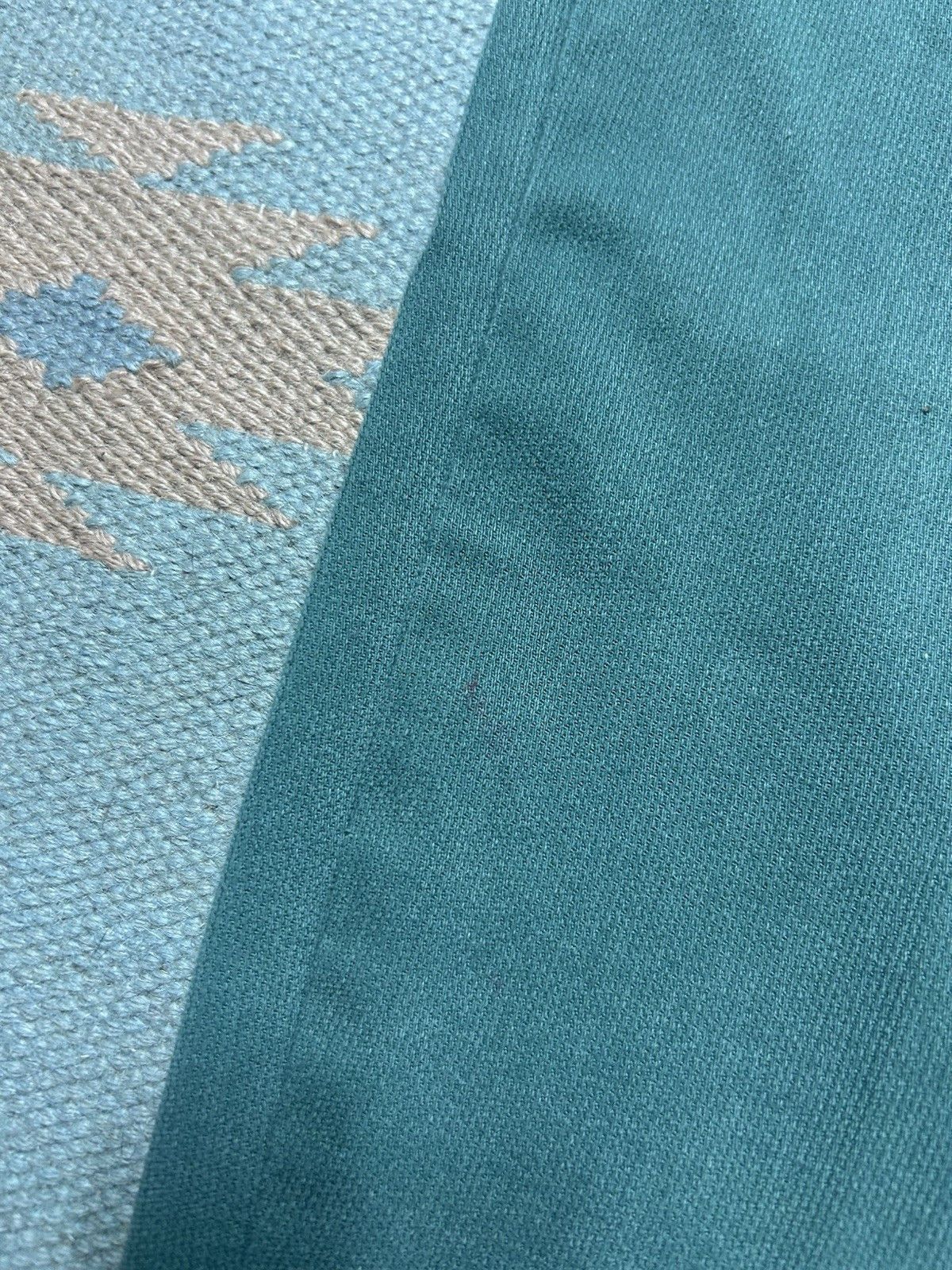 Vintage 1960s pique pants micro corduroy teal turquois tapered 26x31 Size 26" / US 2 / IT 38 - 10 Thumbnail