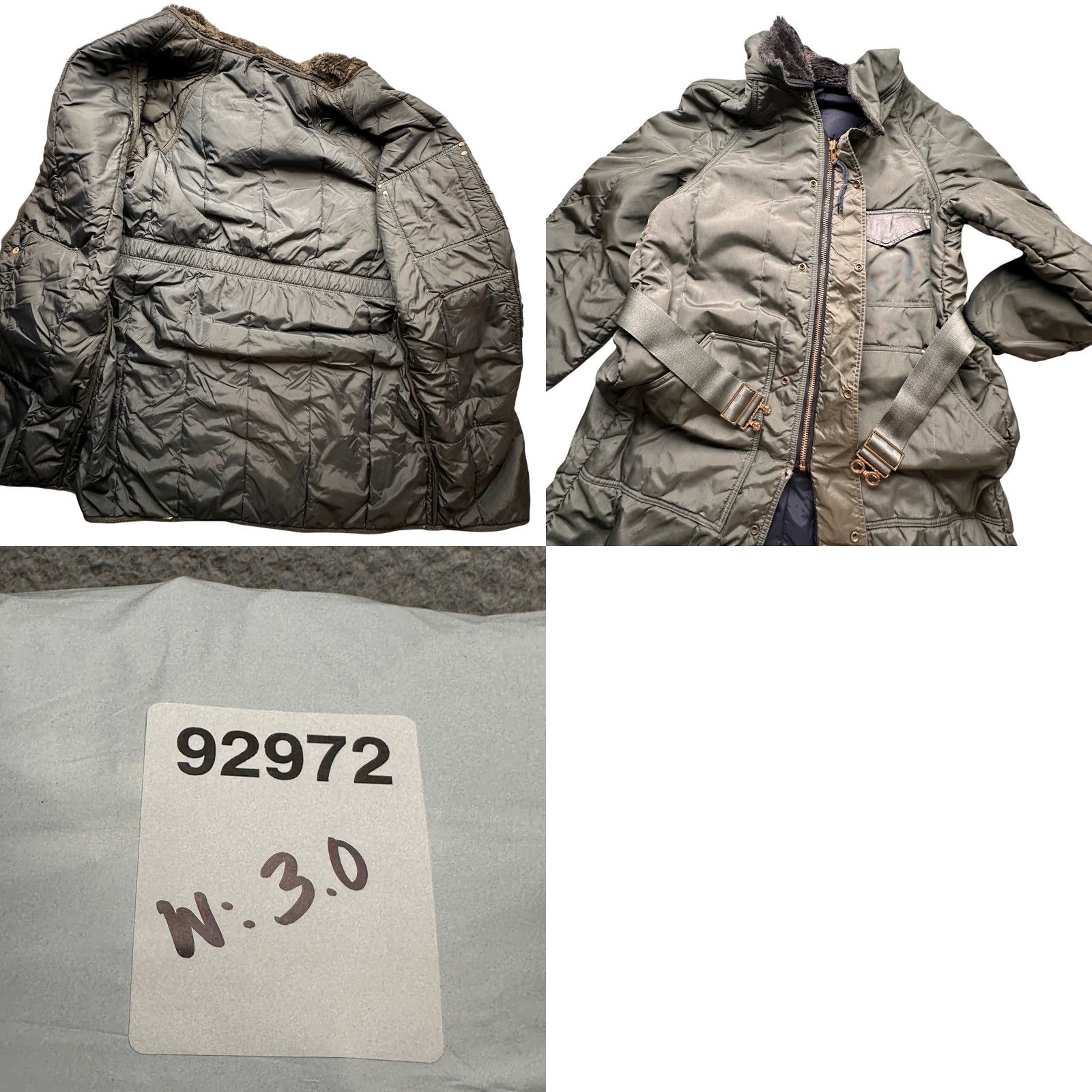 Refrigiwear VINTAGE RefrigiWear Belted Coat Mens Large Green Insulated Quilted Parka Hooded Jacket Size US L / EU 52-54 / 3 - 9 Thumbnail