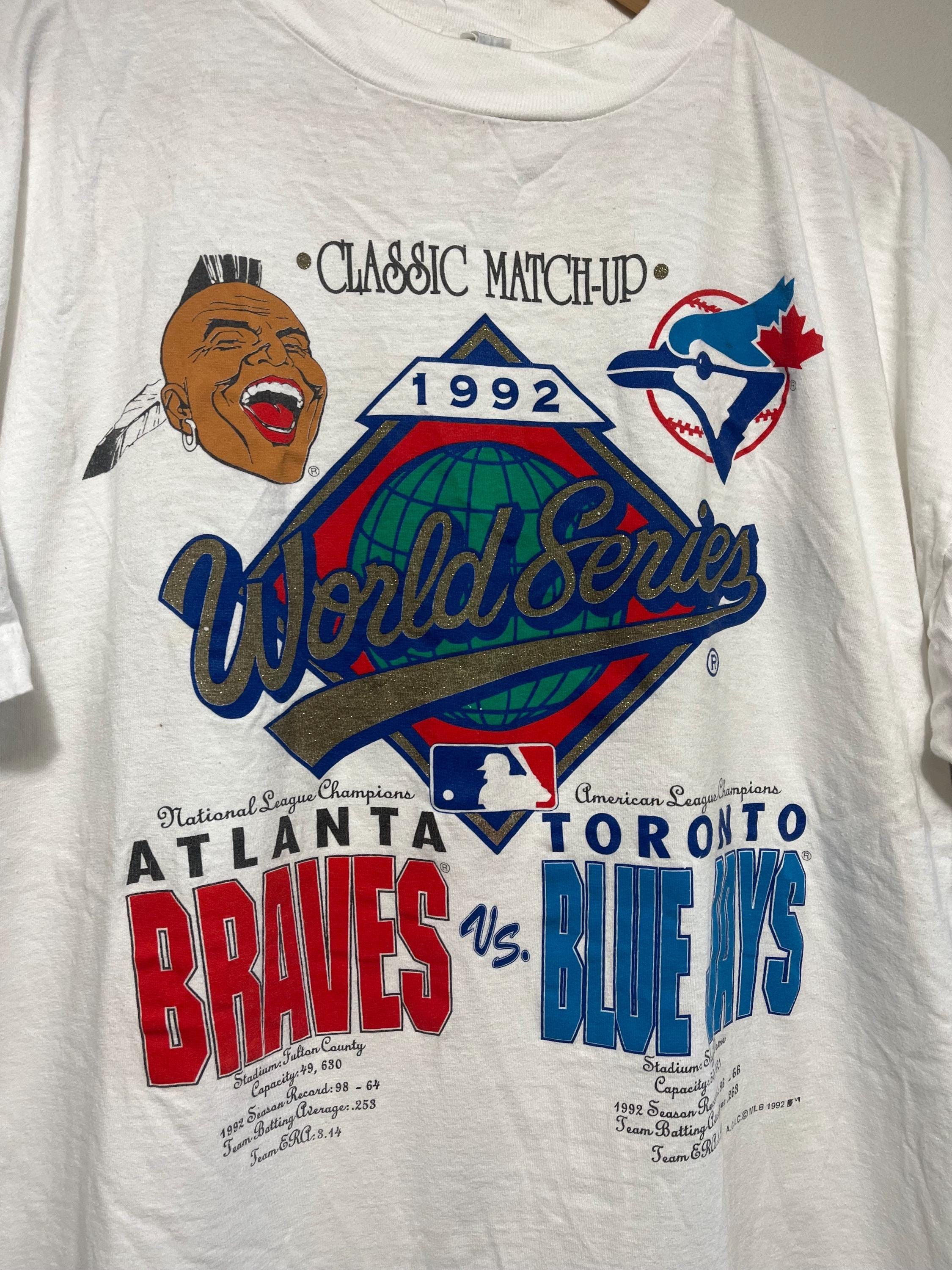 Vintage Vintage Toronto Blue Jays 92 World Series Matchup T-shirt Size US XL / EU 56 / 4 - 3 Thumbnail