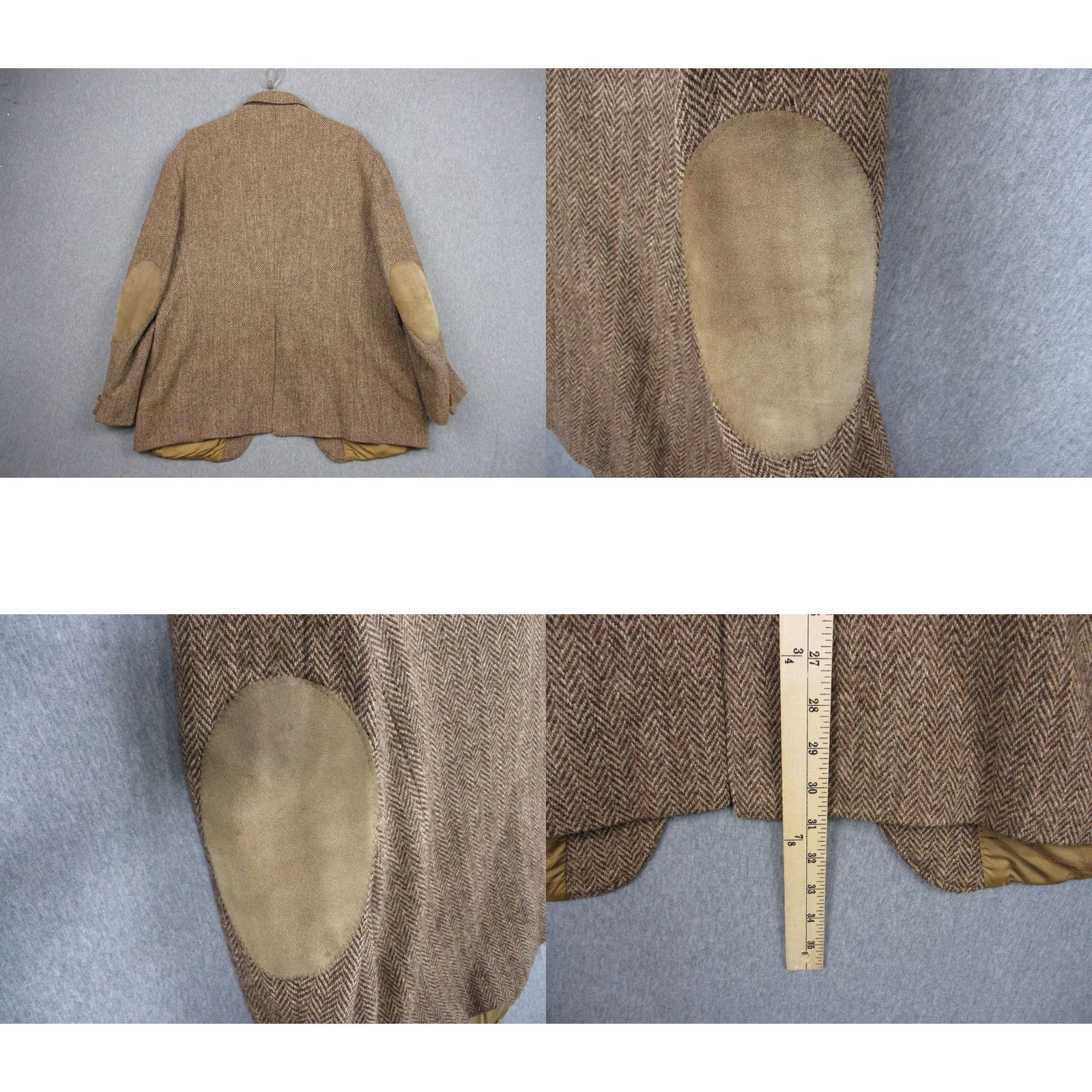 Orvis VINTAGE Orvis Harris Tweed Brown Sport Coat Elbow Patches England Made Large Wool/ Suede Notch Lapel Single-Breasted 2 Button Mens Casual Business Size US L / EU 52-54 / 3 - 9 Thumbnail