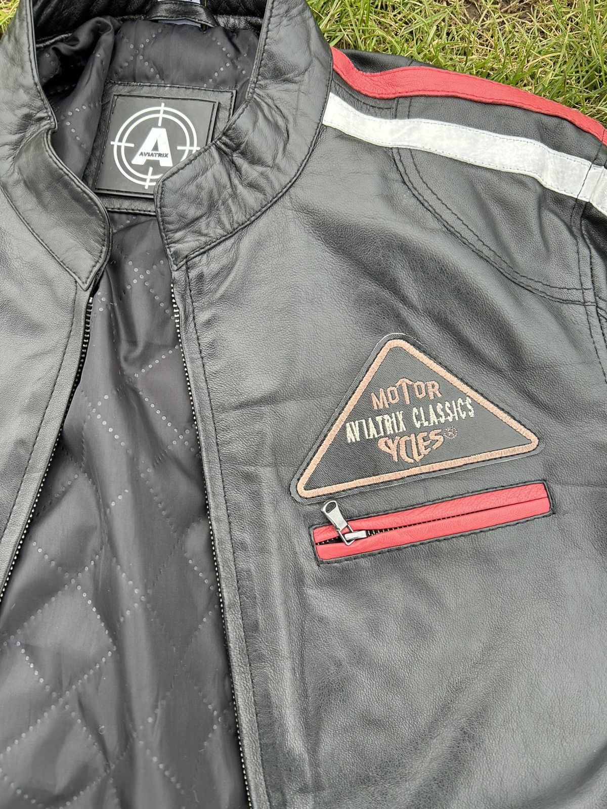 Vintage Aviatrix Men's Biker Jacket – Black Leather Size US M / EU 48-50 / 2 - 7 Thumbnail