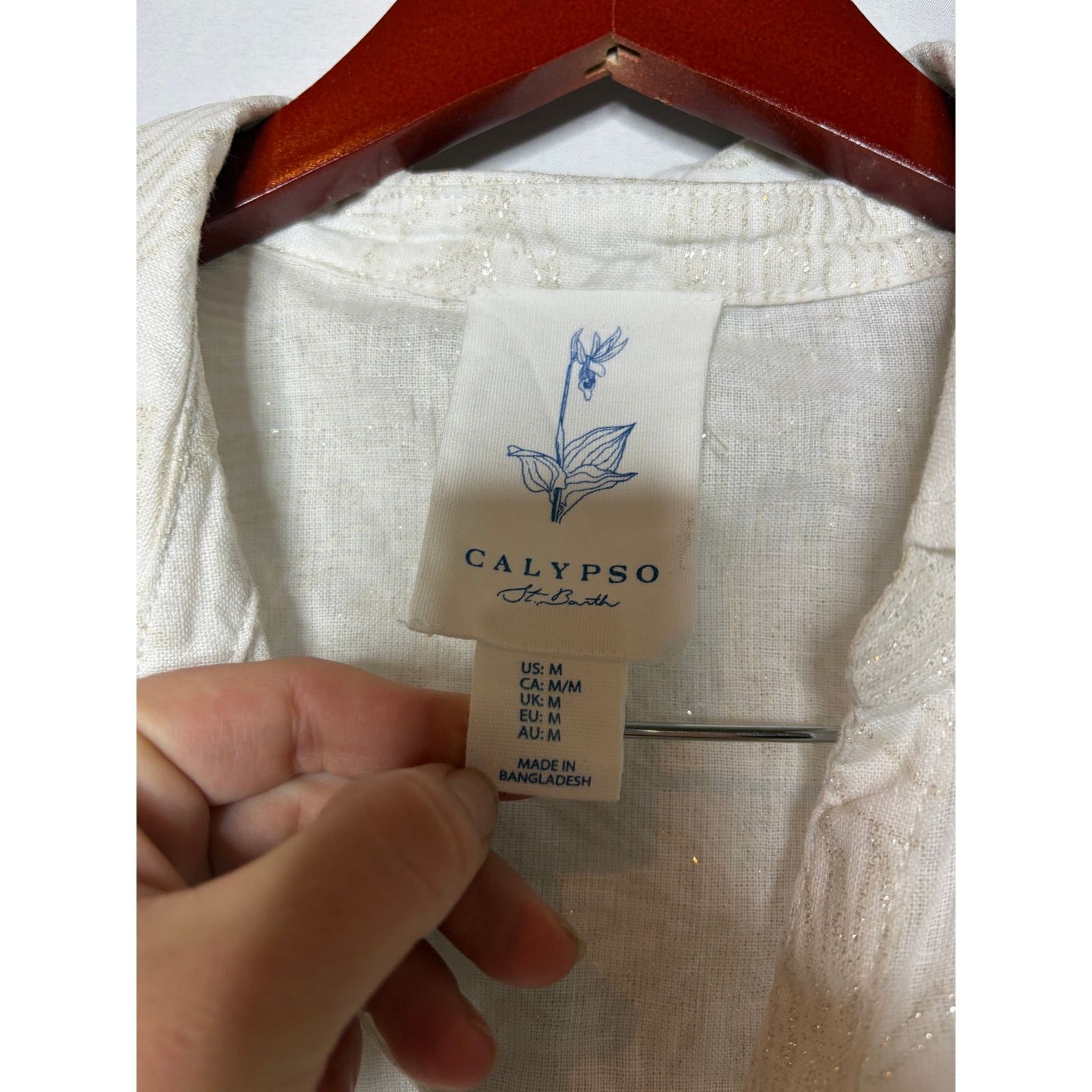Calypso St Barth Calypso St. Barth white 100% linen button down shirt M Size M / US 6-8 / IT 42-44 - 2 Thumbnail
