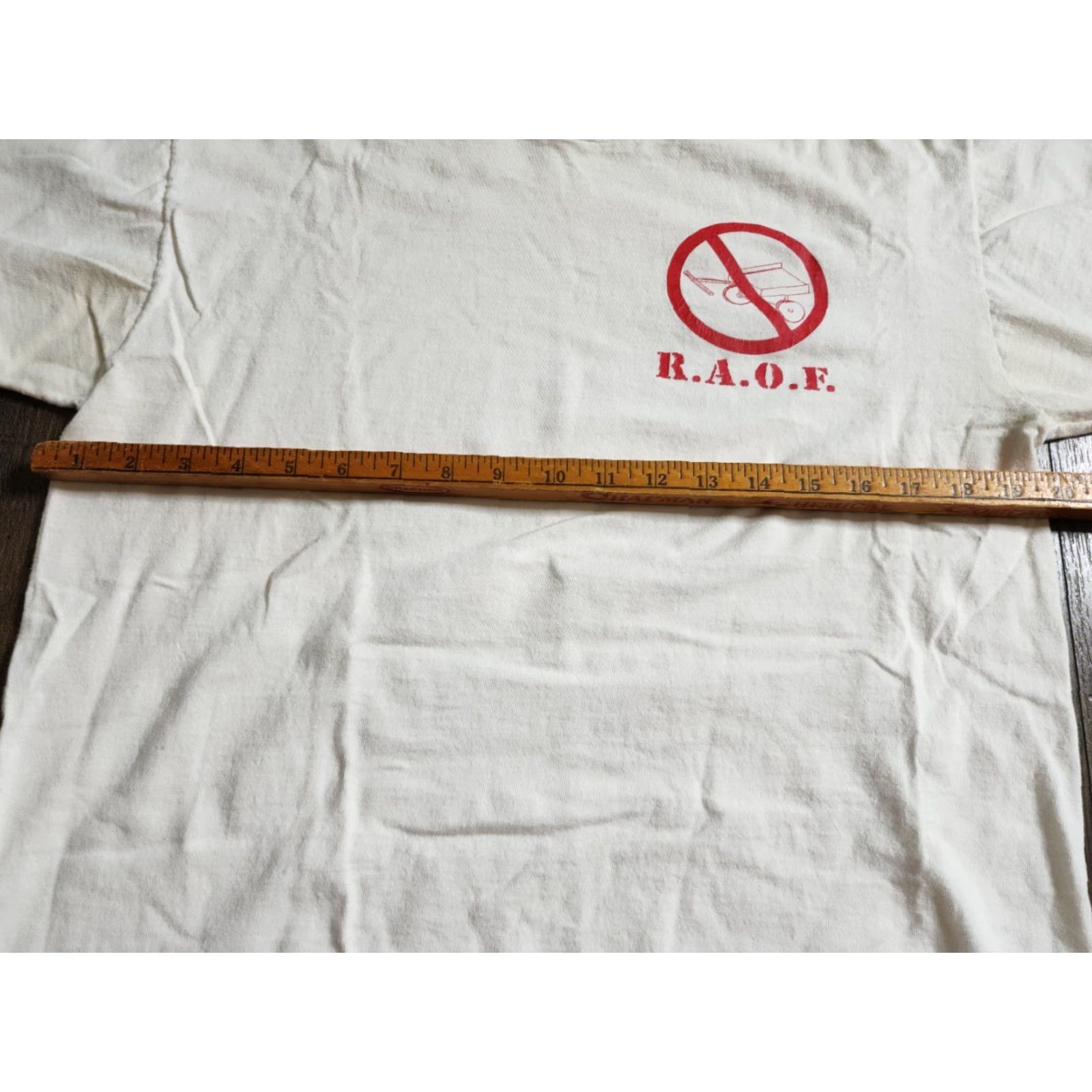 Fruit Of The Loom Vintage Mens L T-Shirt 90s Classic Distressed Double Sided White Cotton Fruit of the Loom Crew Neck Short Sleeve Logo Printed/Prewashed Durable Mens Size US L / EU 52-54 / 3 - 3 Thumbnail