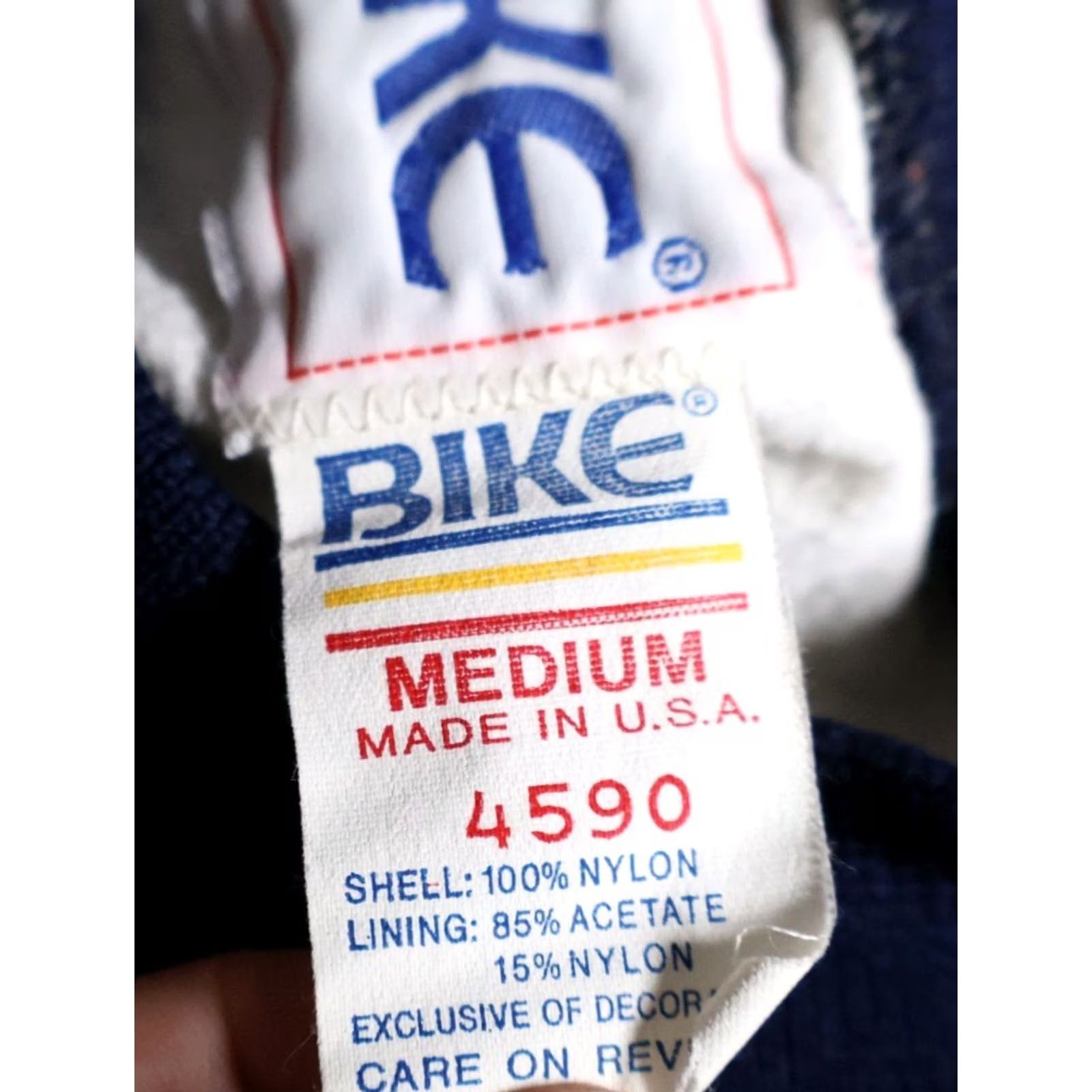 Vintage VINTAGE Bike Athletic Windbreaker Jacket Adults Medium Blue USA Print Pullover Lined 90s Sports Mens Jackets Size US M / EU 48-50 / 2 - 4 Thumbnail