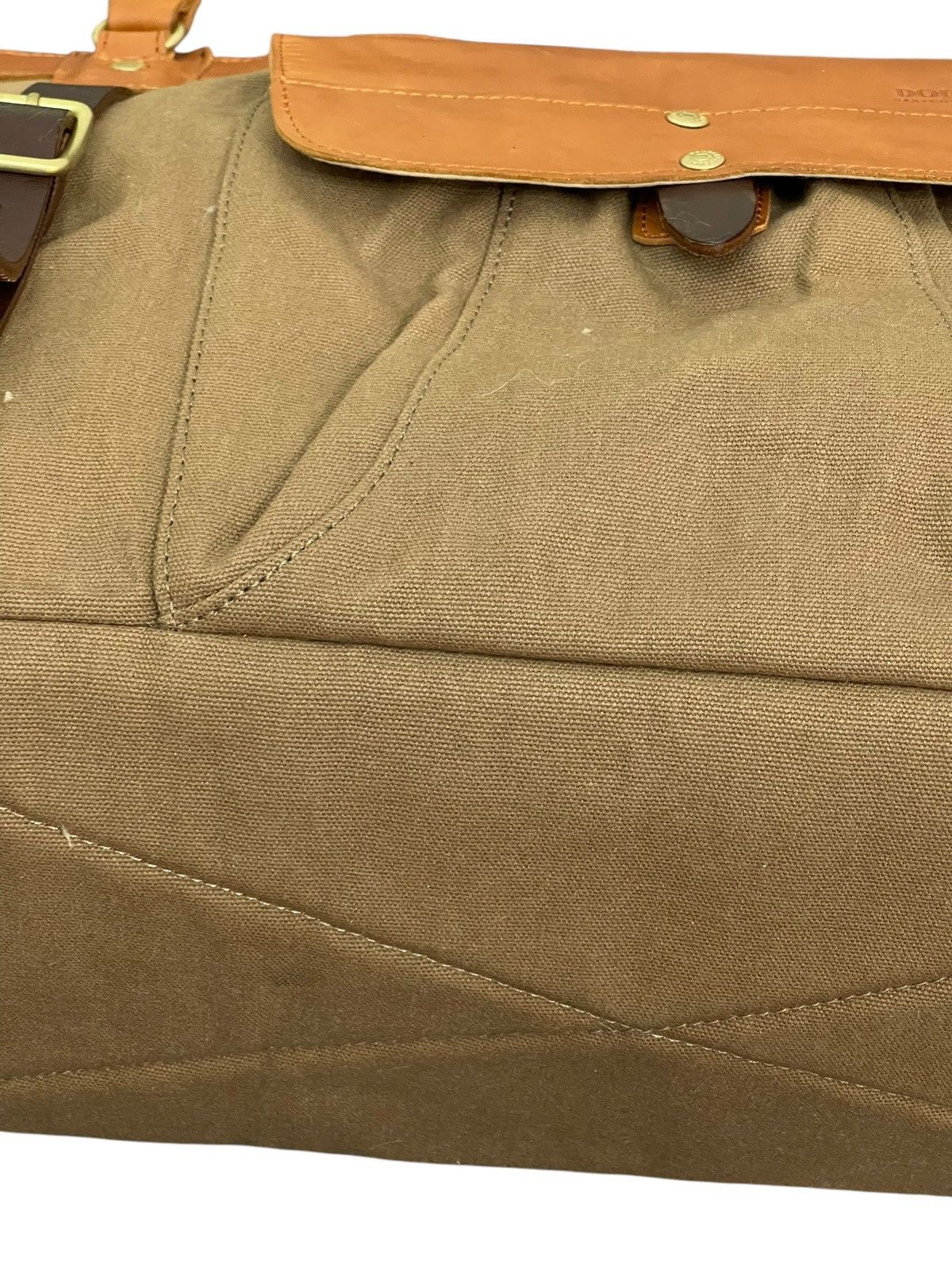 Genuine Leather Leather Cotton Doubles Duffle Bag 1🟩7 Size ONE SIZE - 9 Thumbnail
