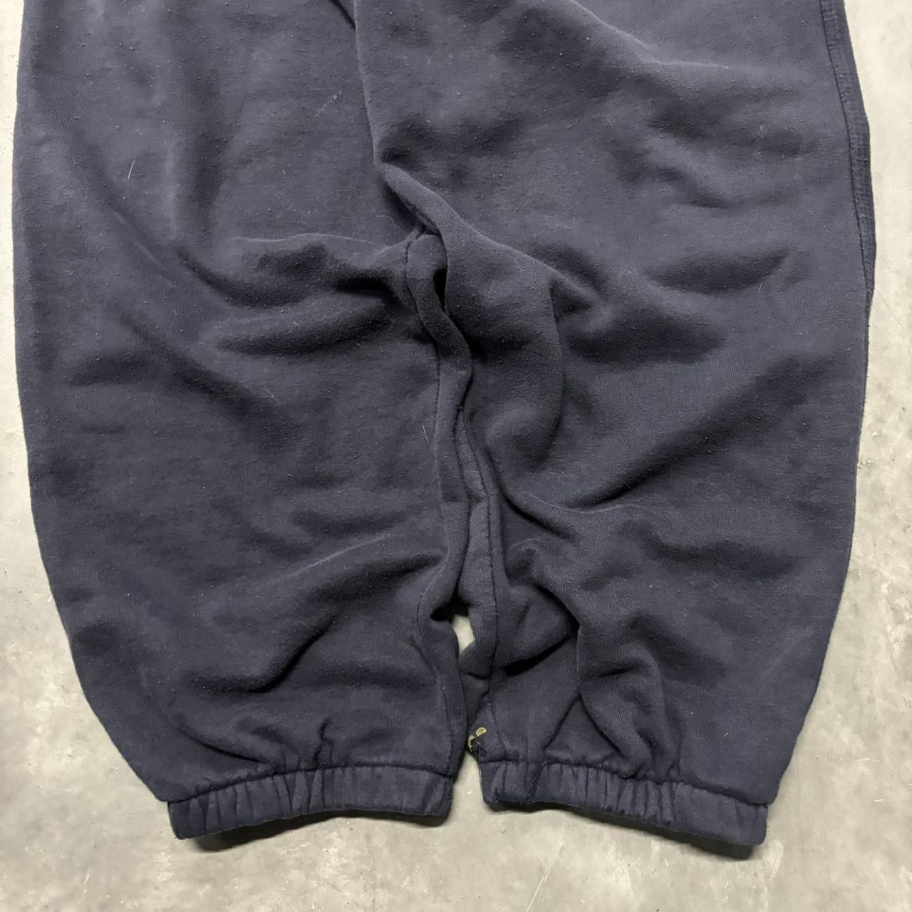 Japanese Brand × Vintage Crazy Vintage Y2K/2000s Baggy Navy Blue Skater Essential Sweatpants! Size US 36 / EU 52 - 5 Thumbnail