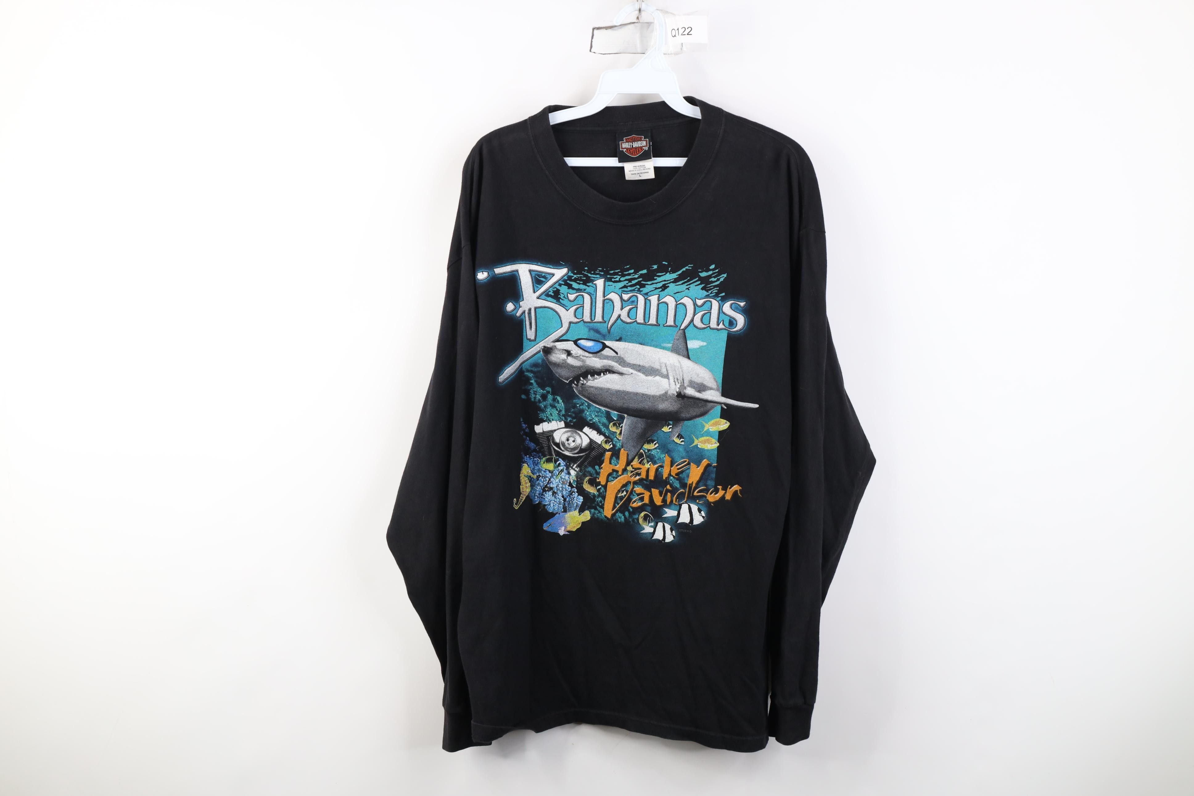 Harley Davidson Vintage Y2K 2003 Harley Davidson Shark Long Sleeve T-Shirt Size US L / EU 52-54 / 3 - 1 Thumbnail