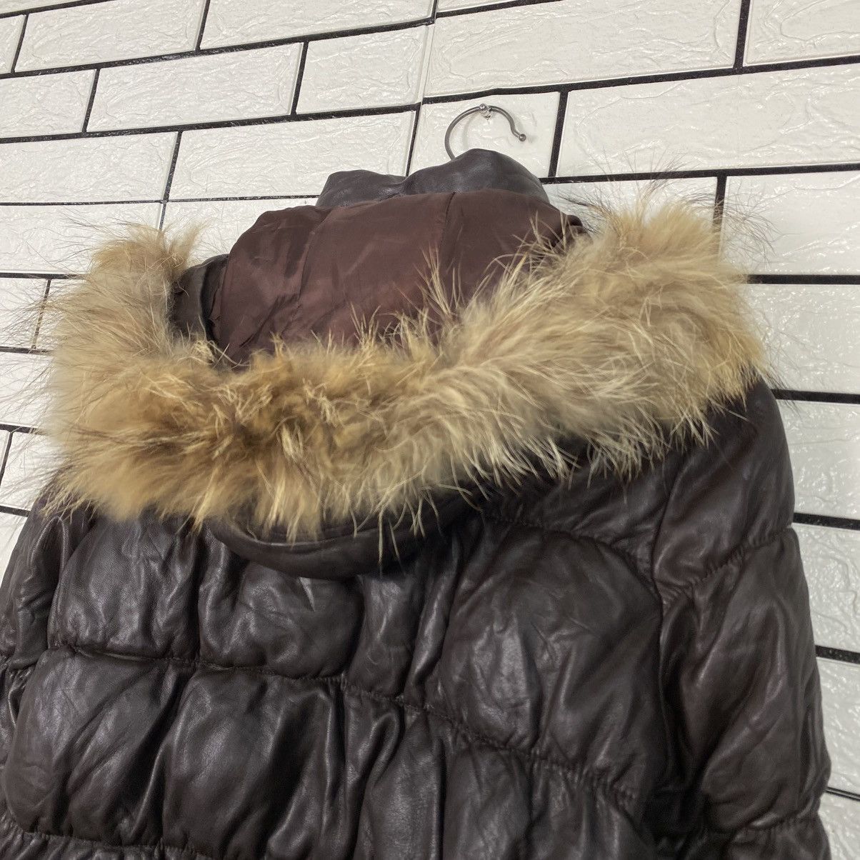 Japanese Brand 📌Vintage Cropped Leather Jacket Unbranded Mink Fur Collar Size US M / EU 48-50 / 2 - 11 Thumbnail