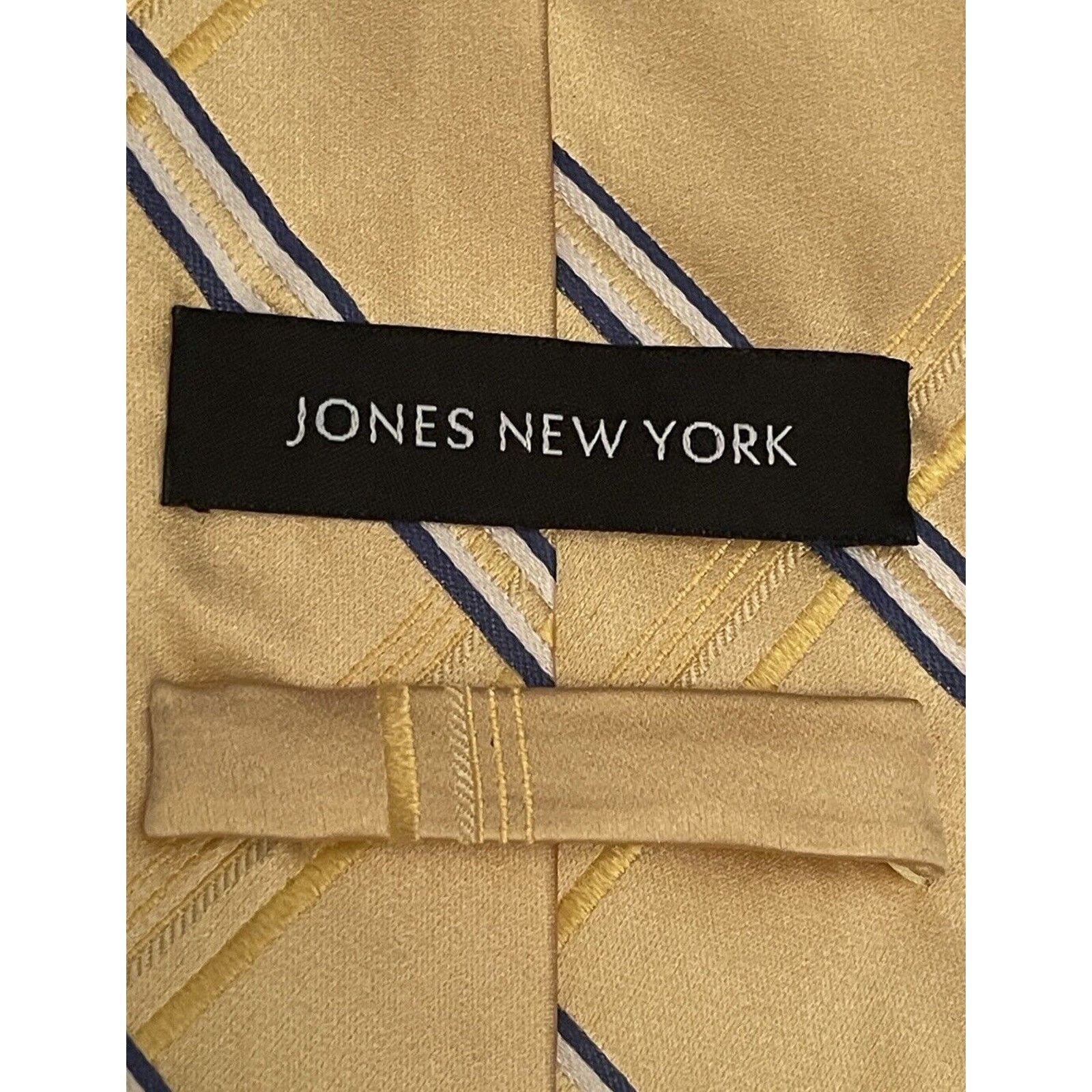 Jones New York Jones New York Gold Blue 100% Silk Made In China Size ONE SIZE - 8 Thumbnail