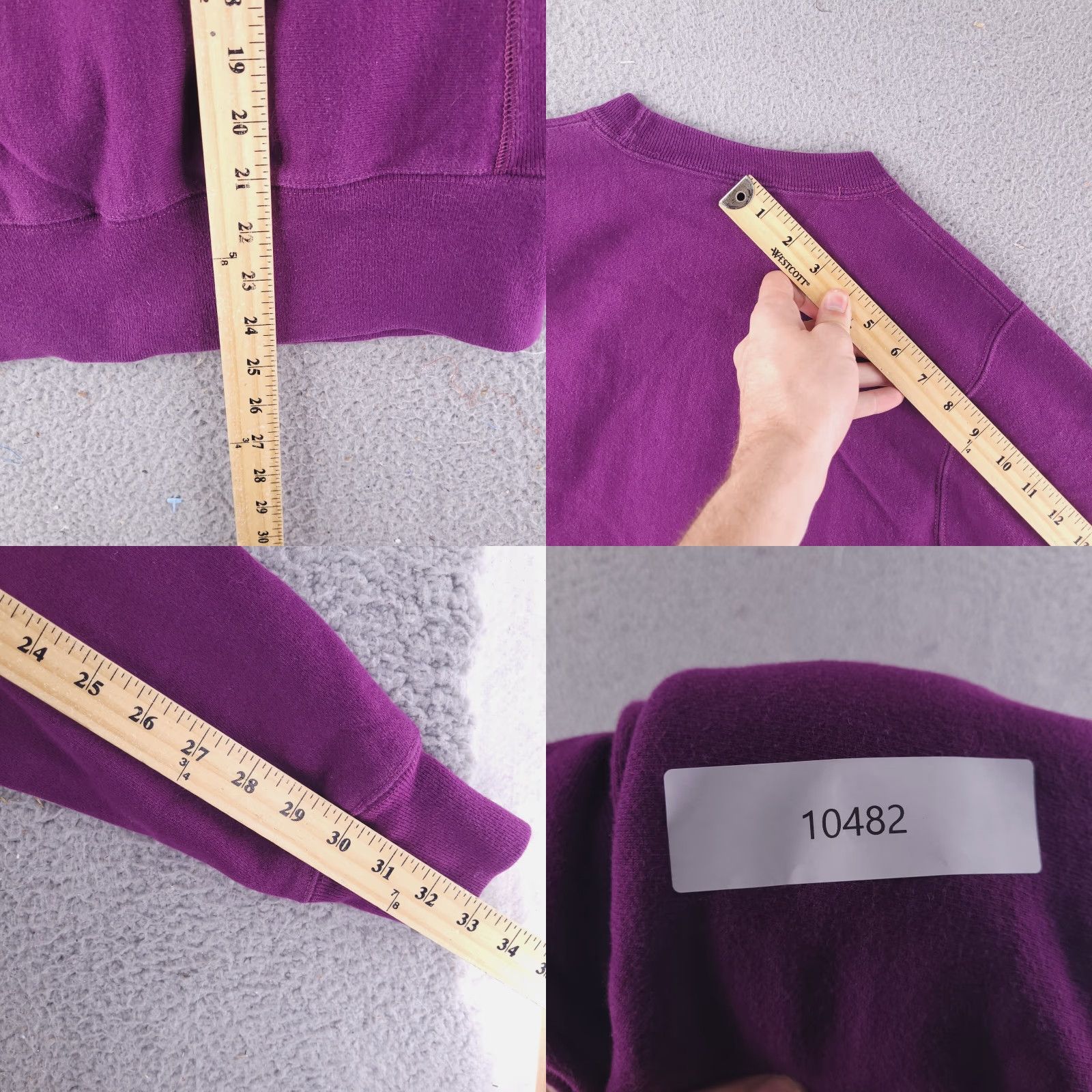 Champion VINTAGE Champion Sweatshirt Mens XS Purple Reverse Weave Extra Small Crewneck Size US XS / EU 42 / 0 - 8 Thumbnail