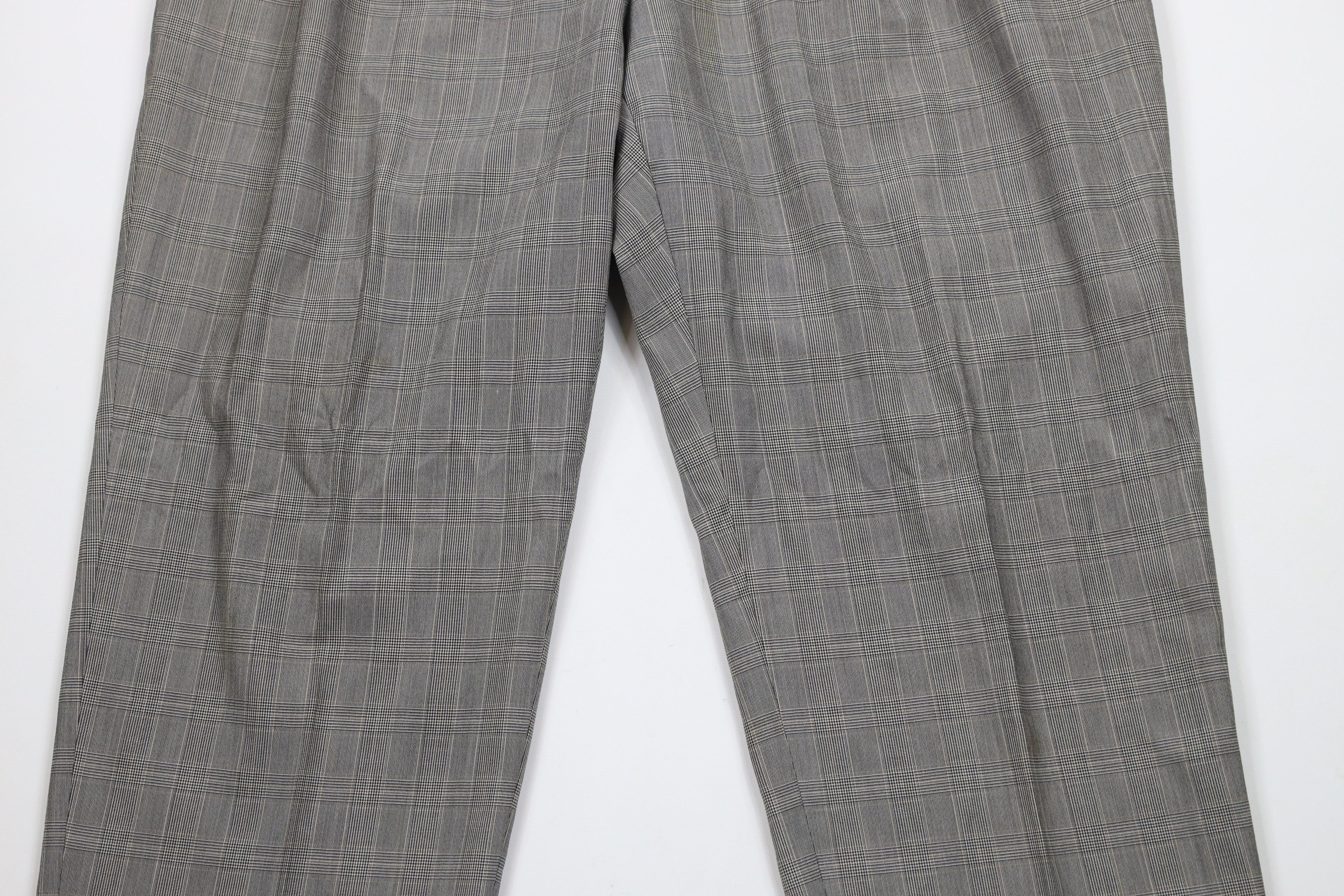 Ralph Lauren Vintage 90s Ralph Lauren Houndstooth Cuffed Wide Leg Pants Size US 42 / EU 58 - 3 Thumbnail