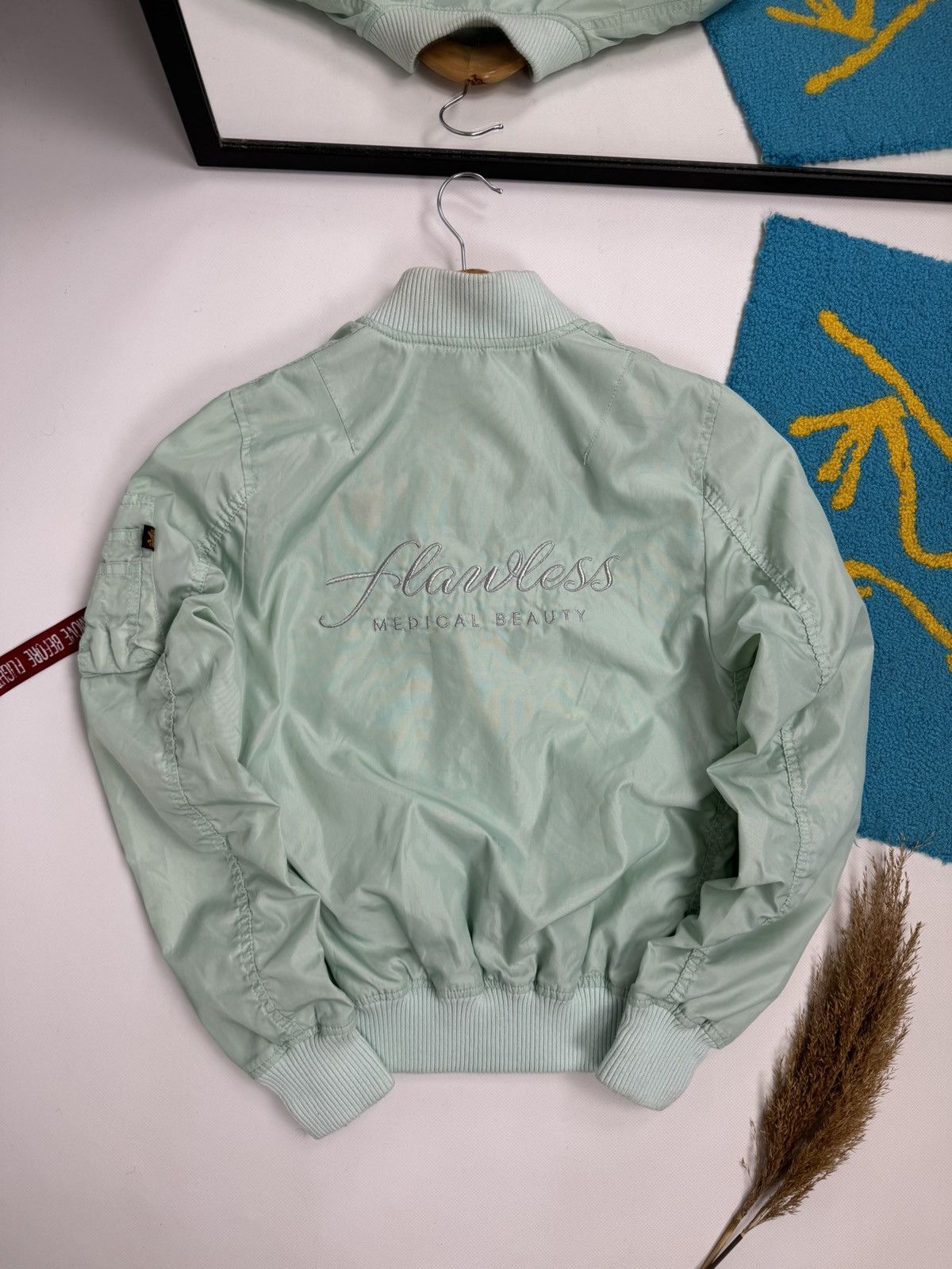 Alpha Industries Alpha Industries Y2K Flowers Bomber Jacket Size S / US 4 / IT 40 - 4 Thumbnail