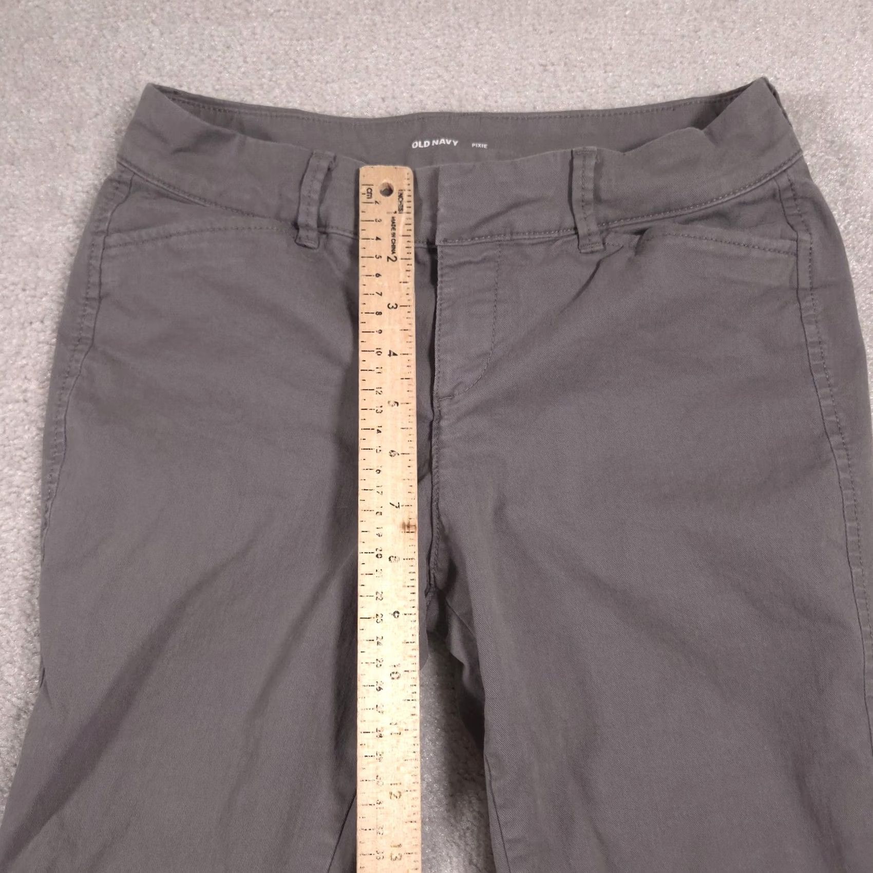 Old Navy Old Navy Pants Womens 2 Gray Pixie Skinny Ankle Stretch Chino Twill Work Pants Size 26" / US 2 / IT 38 - 6 Thumbnail