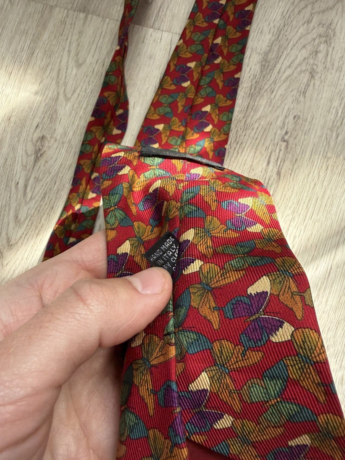 Valentino Rare multicolour Valentino butterfly monogram tie Size ONE SIZE - 10 Thumbnail