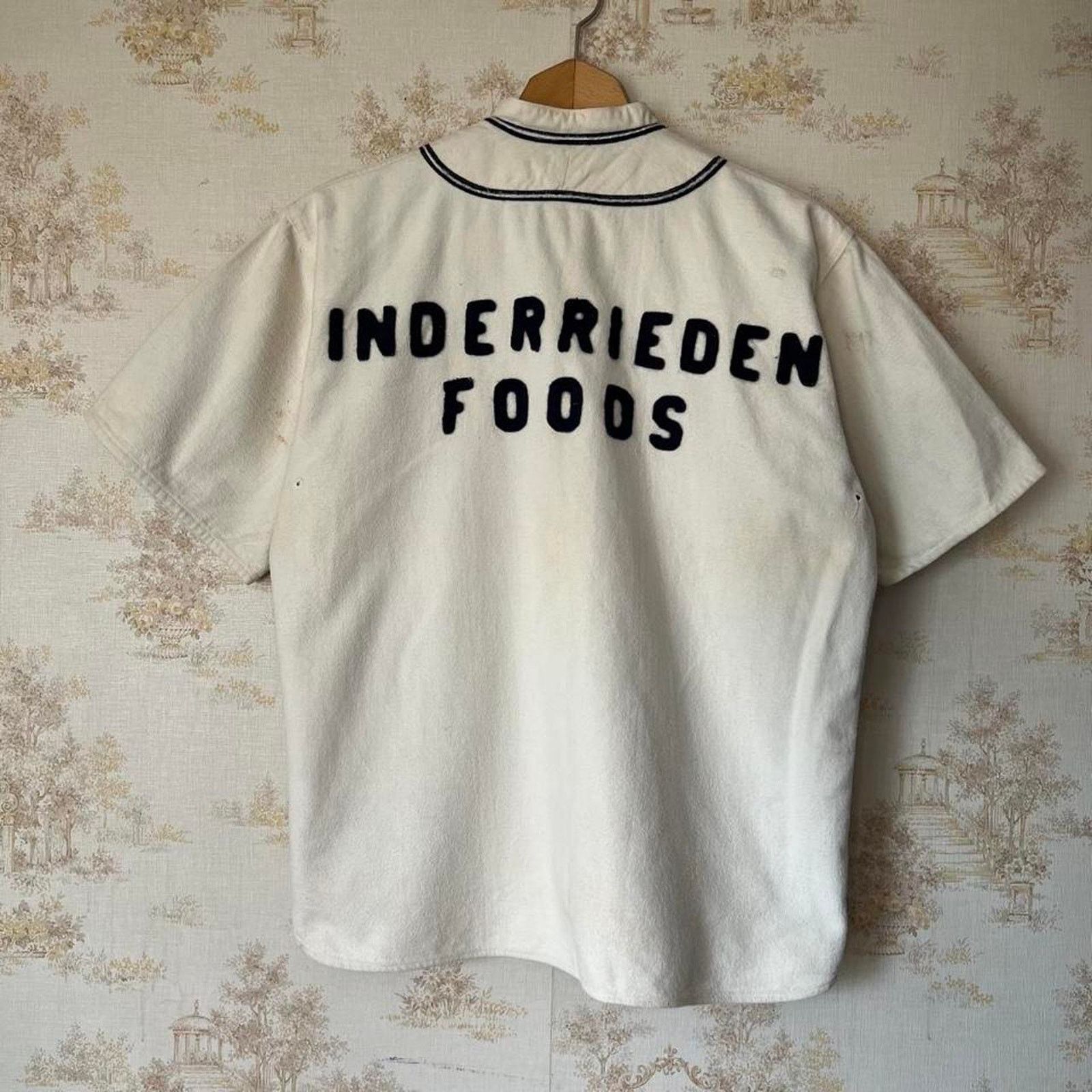 Vintage 1940s Inderrieden Foods Baseball Jersey | Pepperell | Size M Size US M / EU 48-50 / 2 - 1 Thumbnail