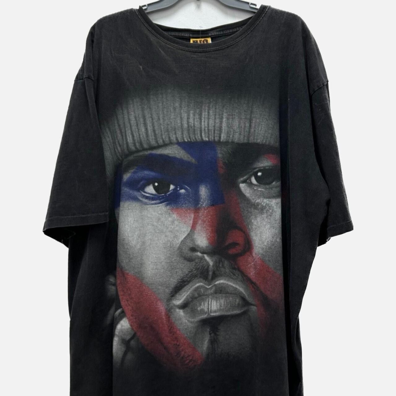 image of 2005 Big Pun - Puerto Rican Flag Face Tee (X ) in Black, Men's (Size 2XL)