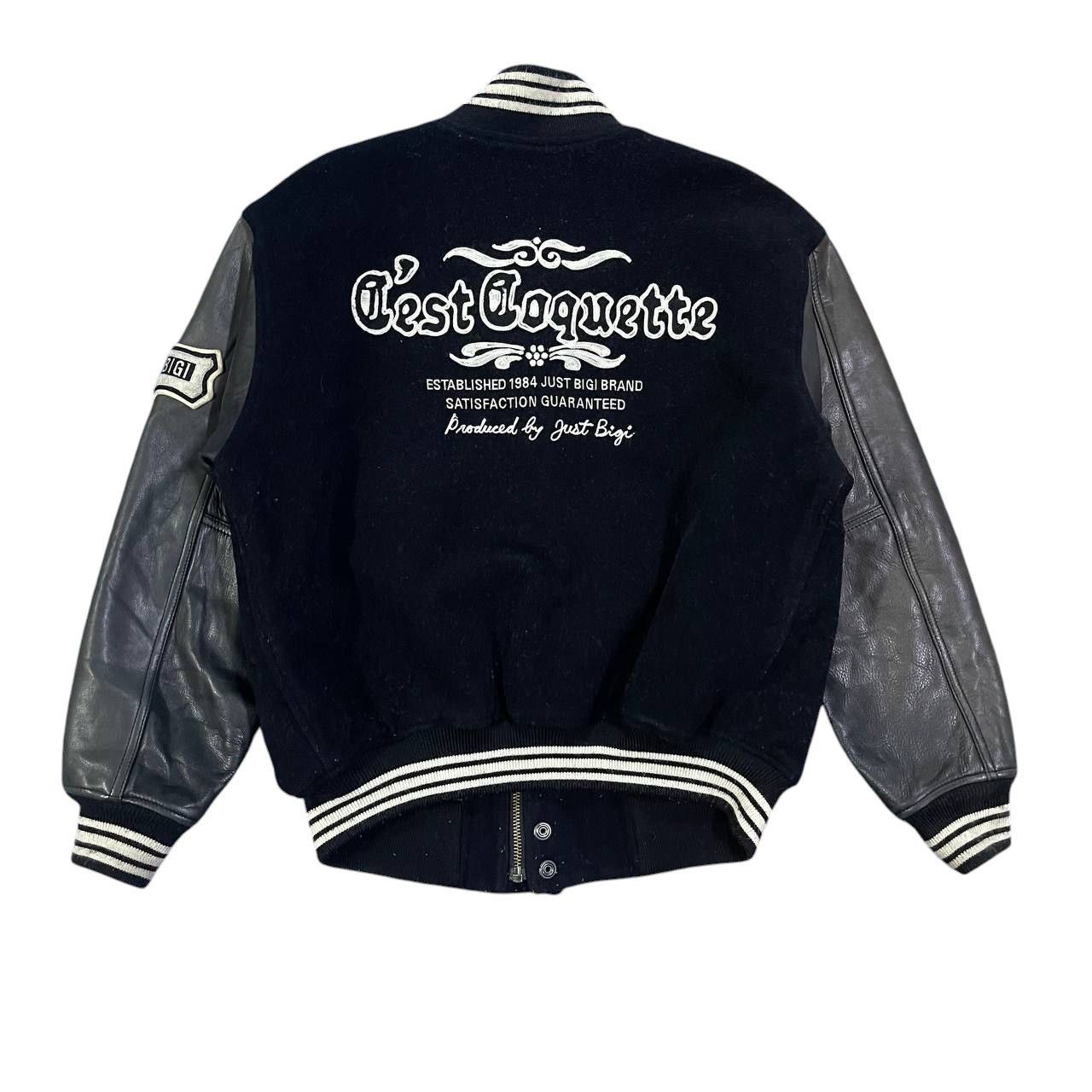 BIGI Vintage Just Bigi Wool Leather Varsity Jacket Size US L / EU 52-54 / 3 - 13 Thumbnail