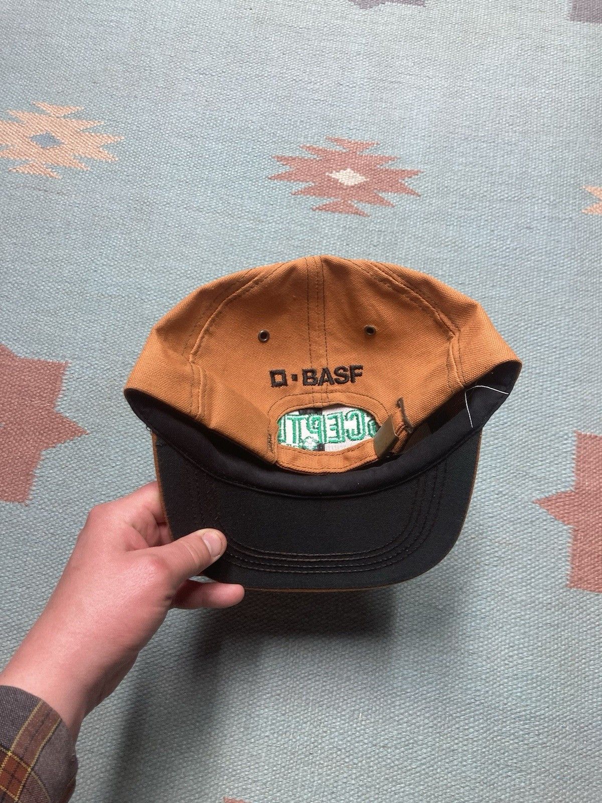 Vintage Vtg Strapback hat canvas scepter herbicide farm feed tan Size ONE SIZE - 4 Thumbnail
