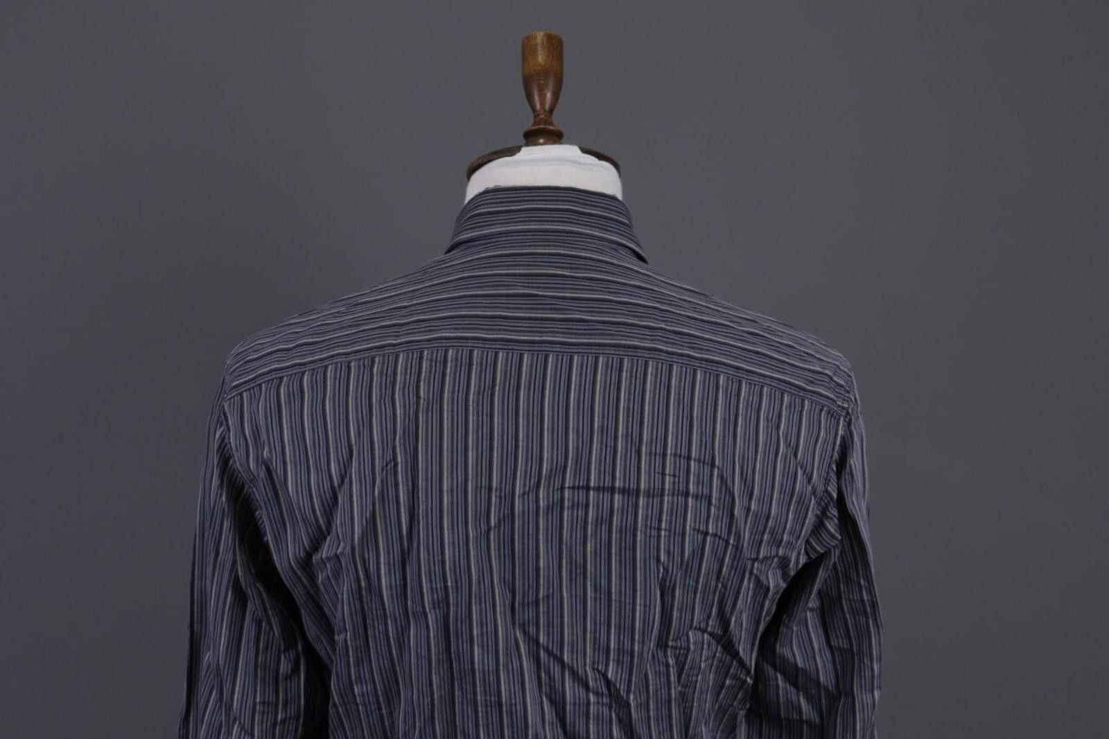 Ermenegildo Zegna Zegna City Blue Stripe Button Down Shirt Size 3 / M Size US M / EU 48-50 / 2 - 12 Thumbnail