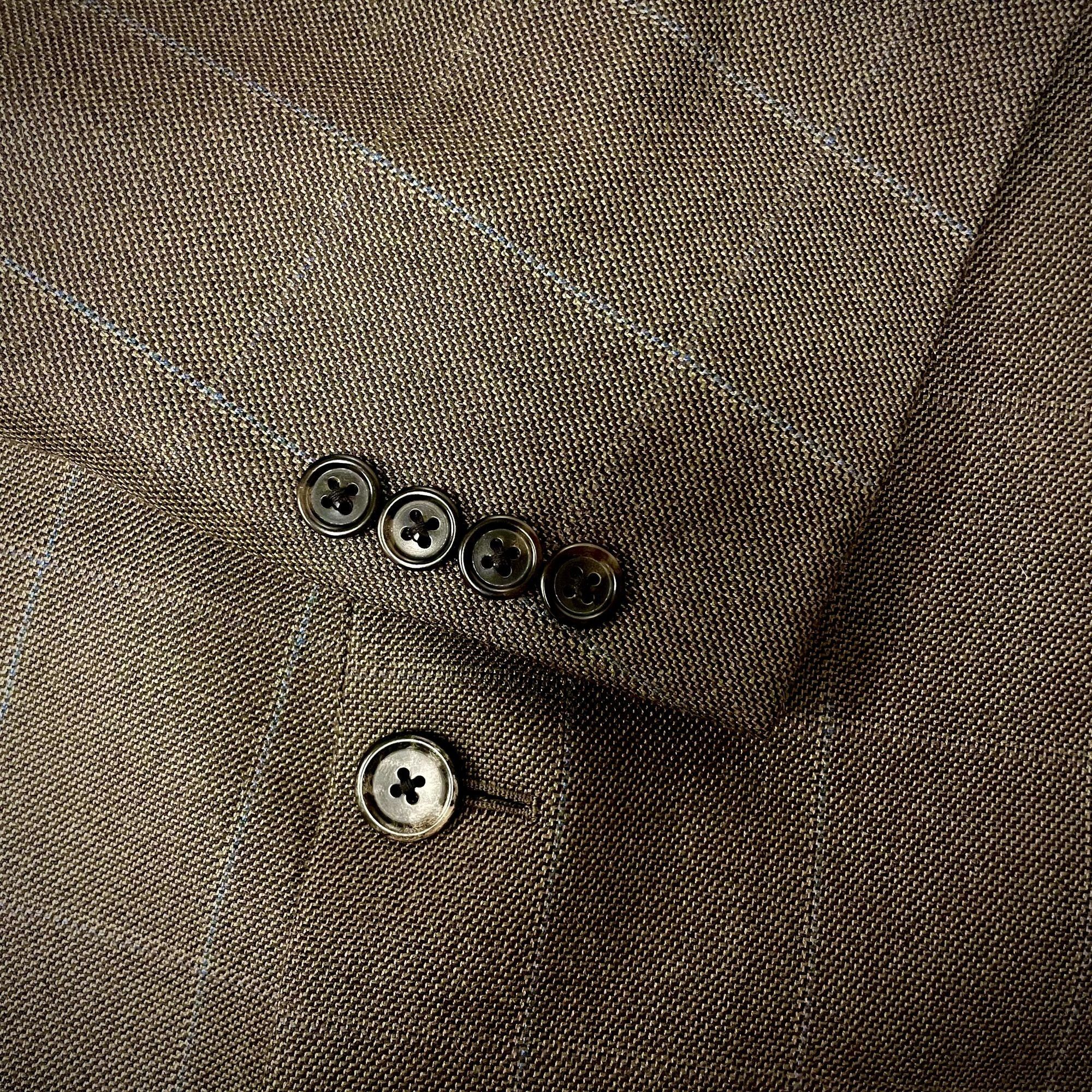 Jos A Bank Sport Coat Blue OVERCHECK Silk Camel Hair Jacket