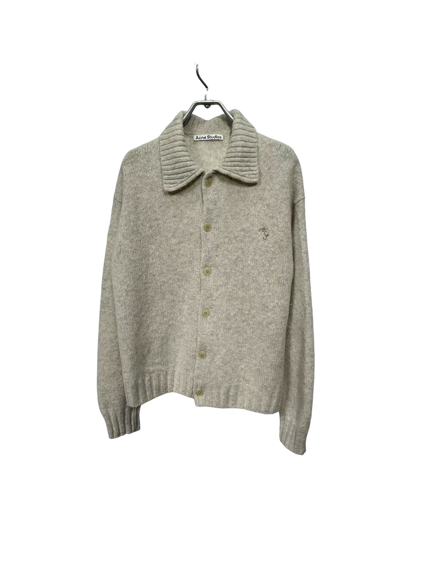 Acne Studios Acne Studios Embroidered Logo Wool Cardigan M Size US M / EU 48-50 / 2 - 1 Thumbnail