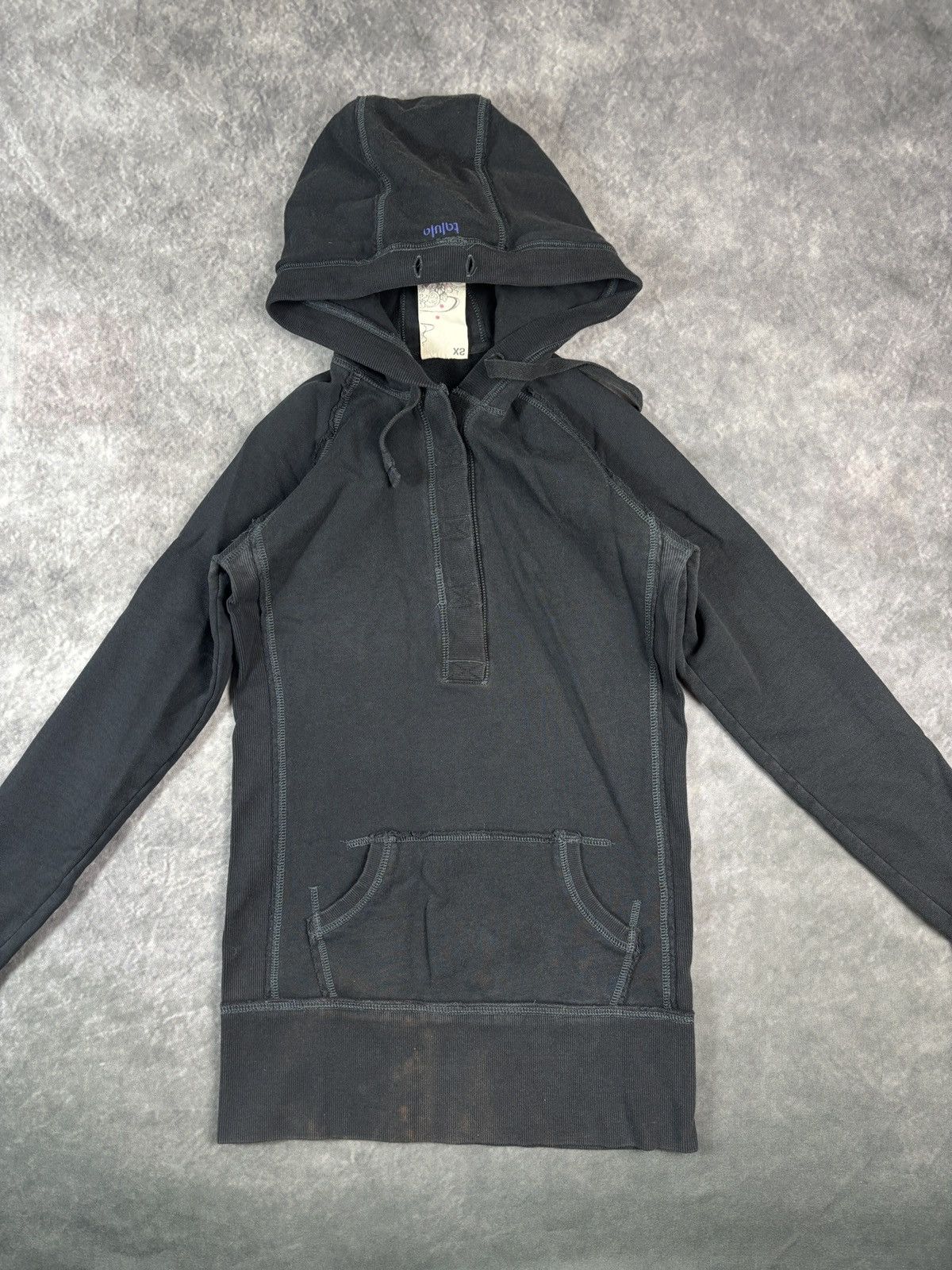 Juicy Couture × Other 2000s Talula Hoodie Vintage Pullover Half Button Sweatshirt Size XS / US 0-2 / IT 36-38 - 4 Thumbnail