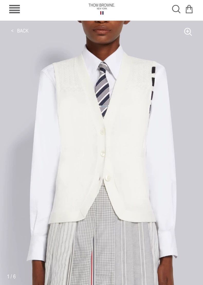 Thom Browne Thom Browne Rare white vest 2503-Nextarrow Size XS / US 0-2 / IT 36-38 - 6 Thumbnail