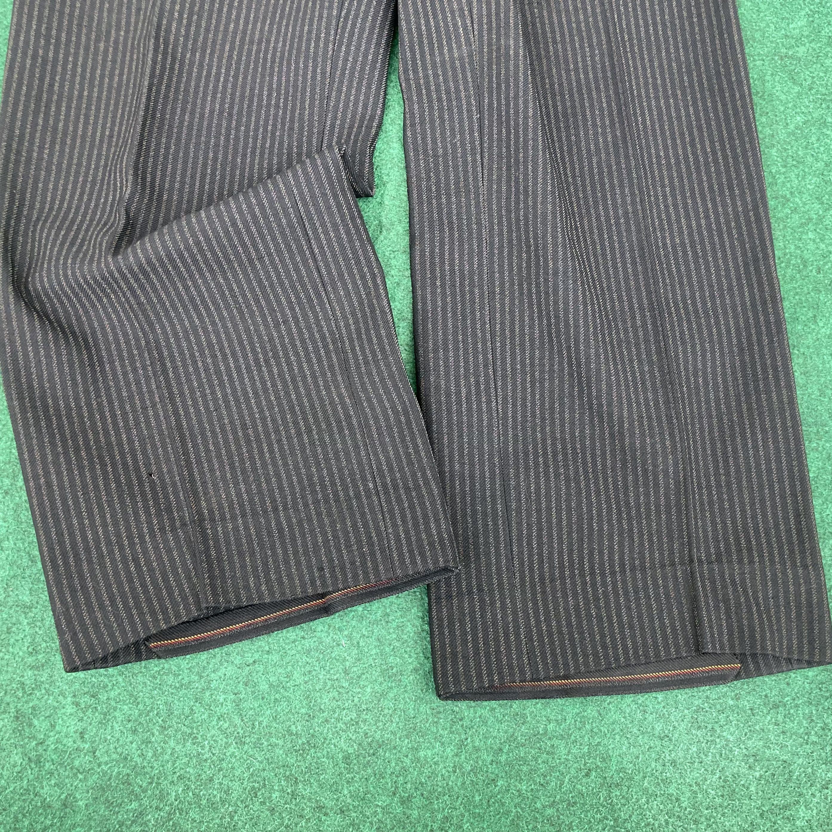 Japanese Brand × Vintage Vtg Hickory Pant Buckle Back Button 60s 70s Workwear Jeans Size US 32 / EU 48 - 12 Thumbnail