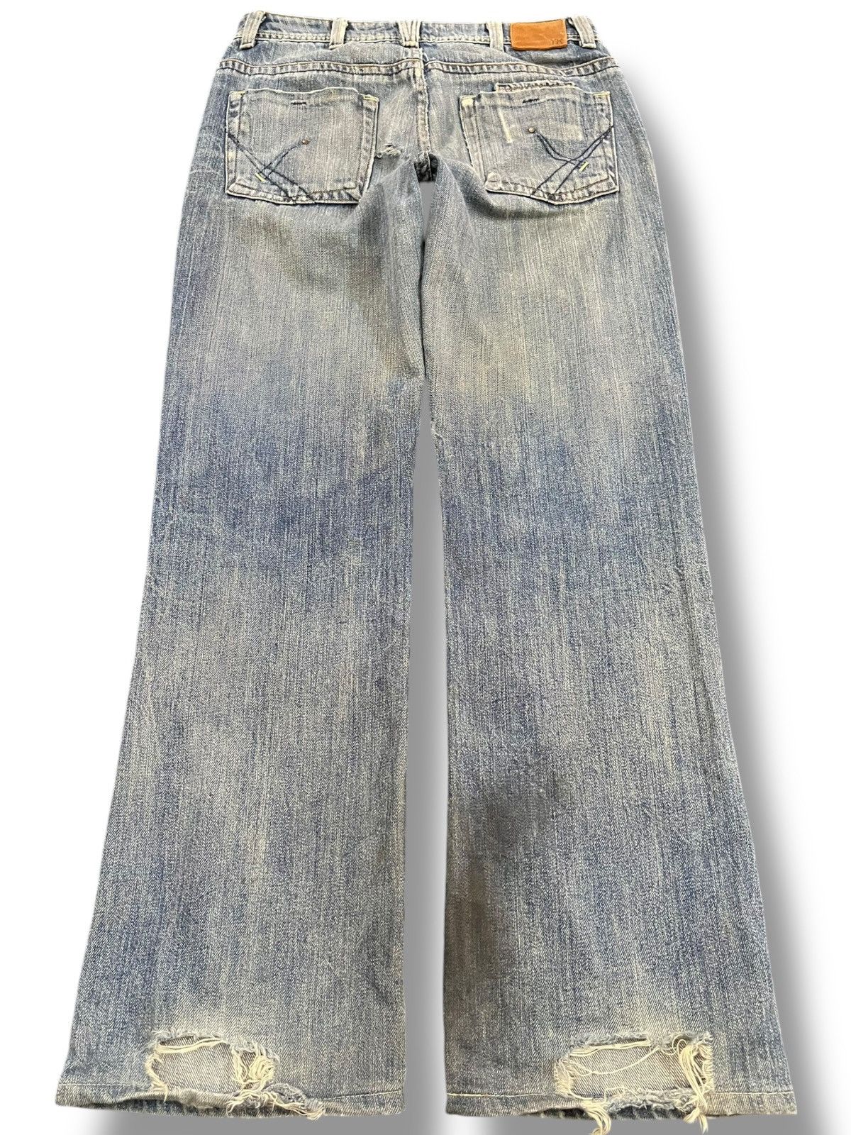 Kapital Vintage Yanuk Flare Ripped Distressed Denim Size US 29 - 5 Thumbnail